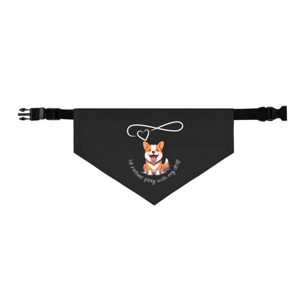 Pet Bandana Collar - 'Forever My Corgi' Heart Infinity Dog Bandana Collar (Custom Pet Accessory)