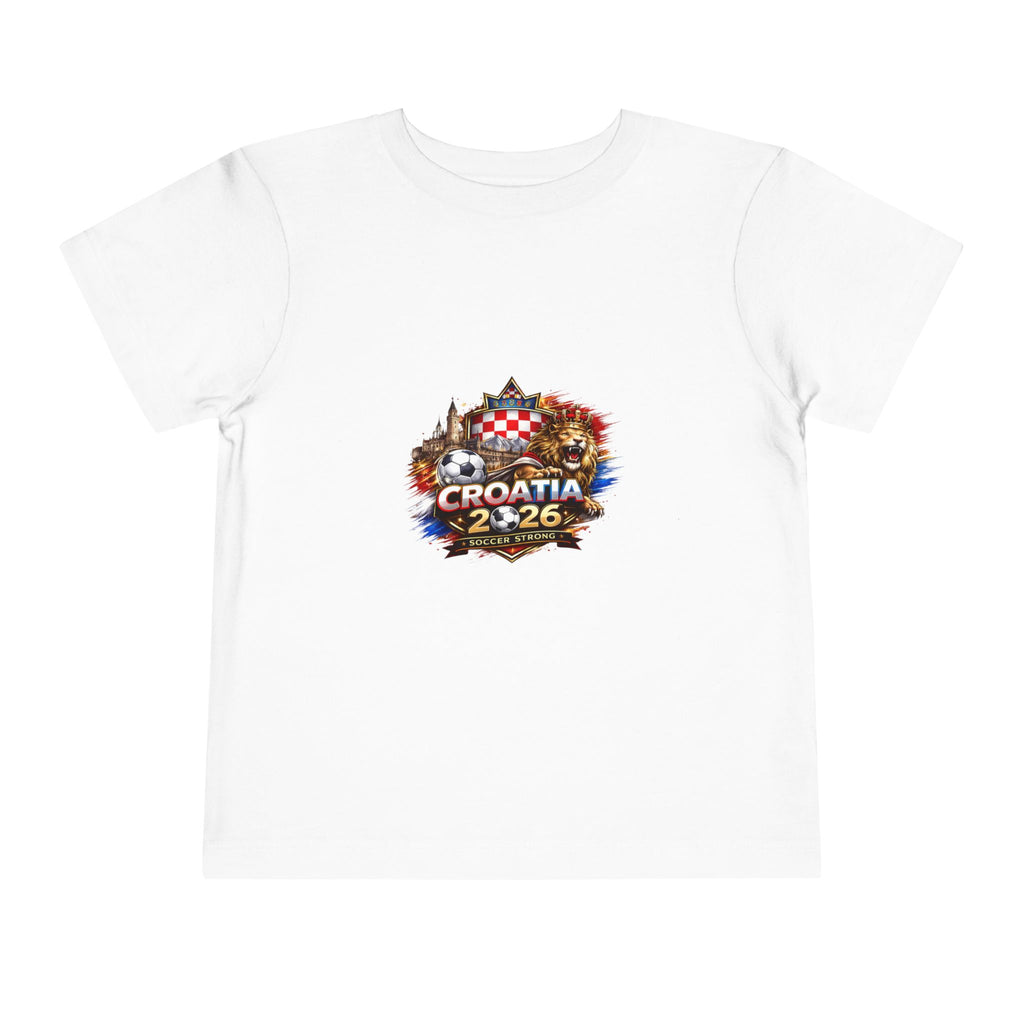 Croatia 2026 Toddler Tee - Kids Croatian Pride Short Sleeve Shirt