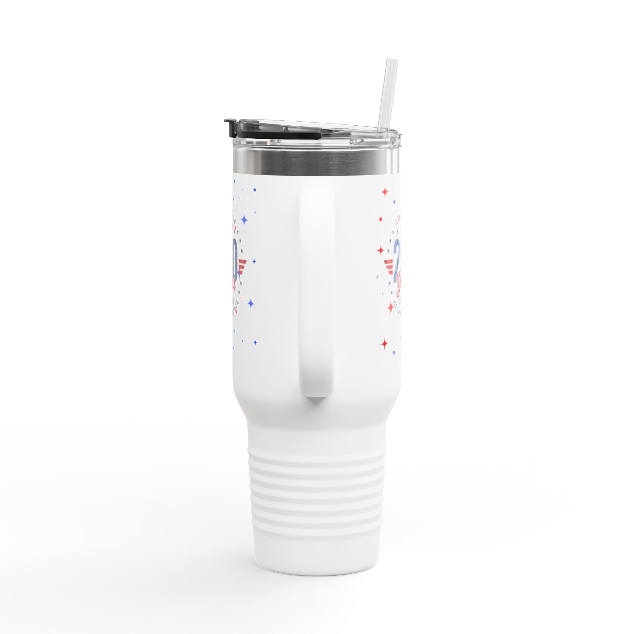 250 Years Independence 40oz Insulated Travel Mug — Patriotic Celebration Tumbler