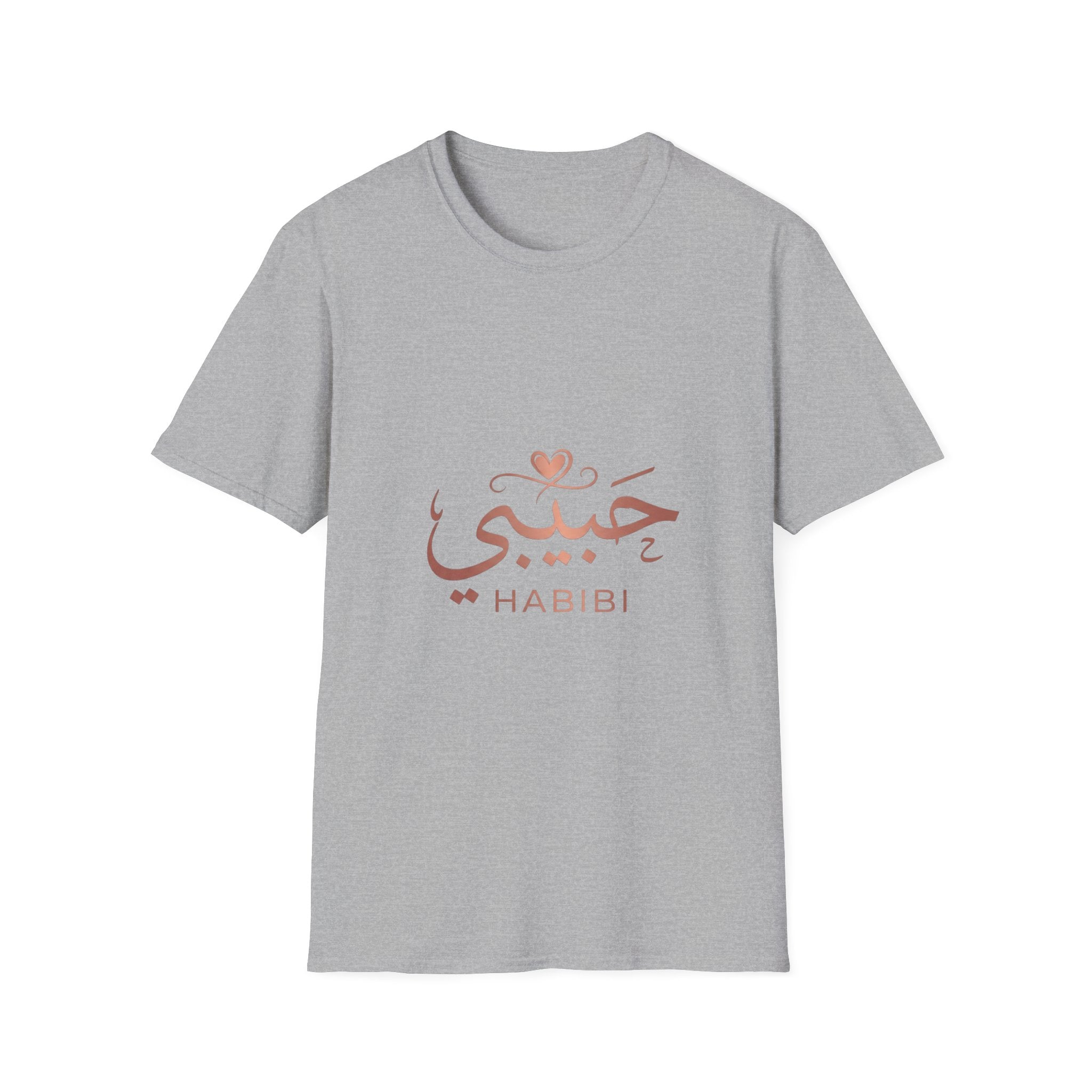 Habibi Script T-Shirt — Arabic Love Tee with Heart Accent