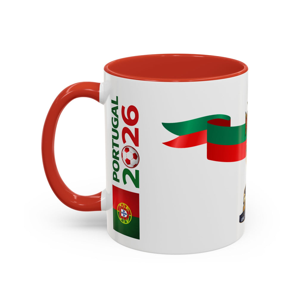 Portugal 2026 Soccer Cup Accent Coffee Mug – Portugal 2026 Trophy Design