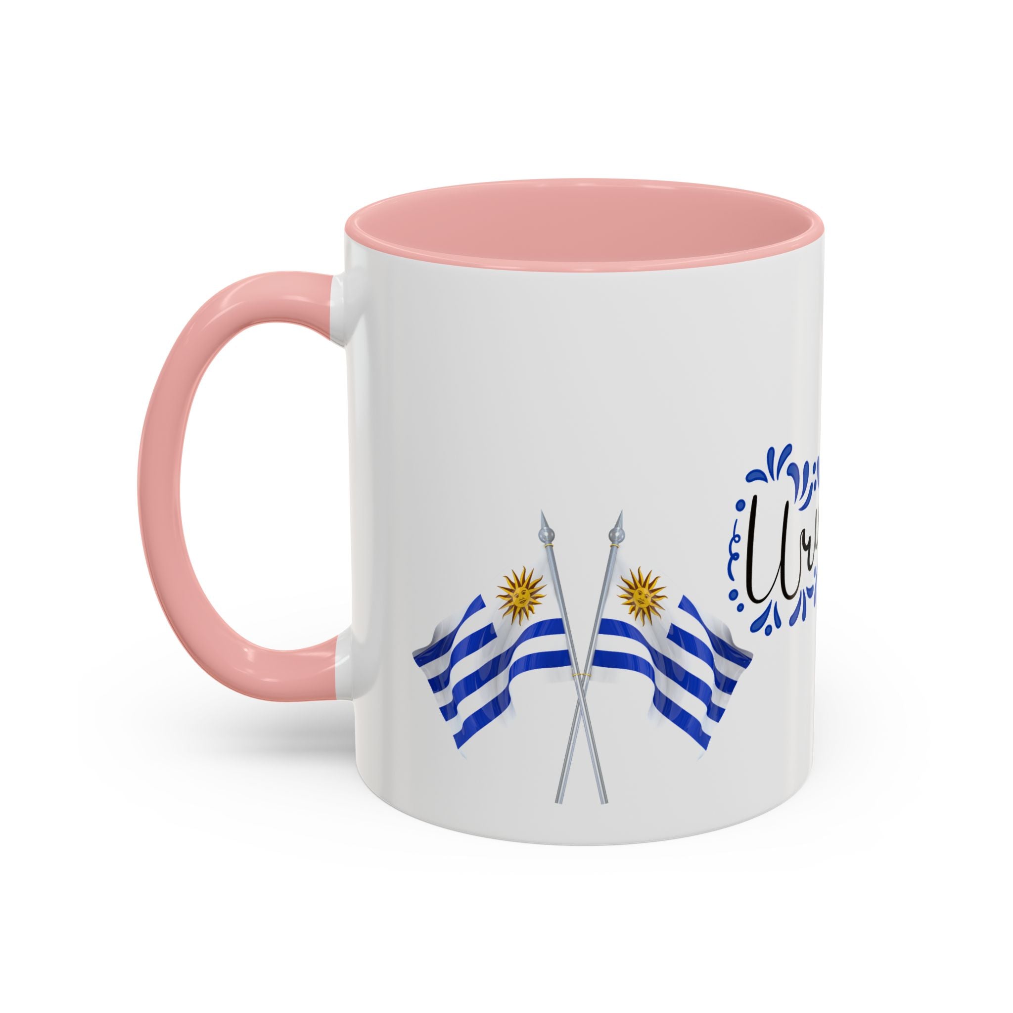 Uruguay Flag Accent Coffee Mug — Blue Sun National Pride 11/15oz