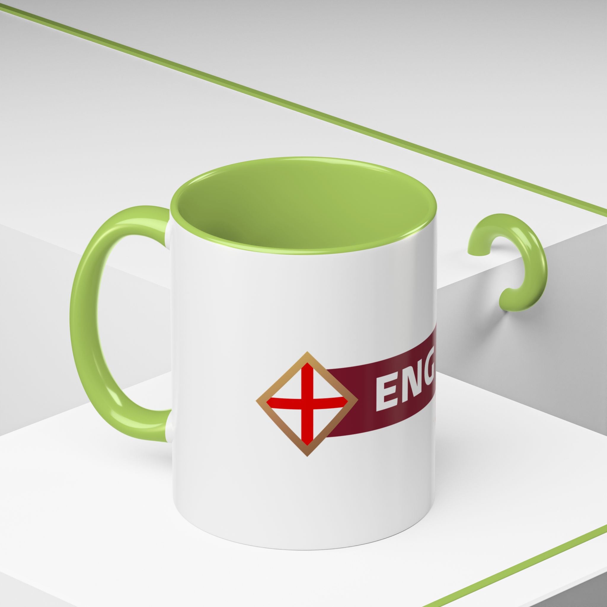 England 2026 Soccer Cup Accent Coffee Mug (11, 15oz)