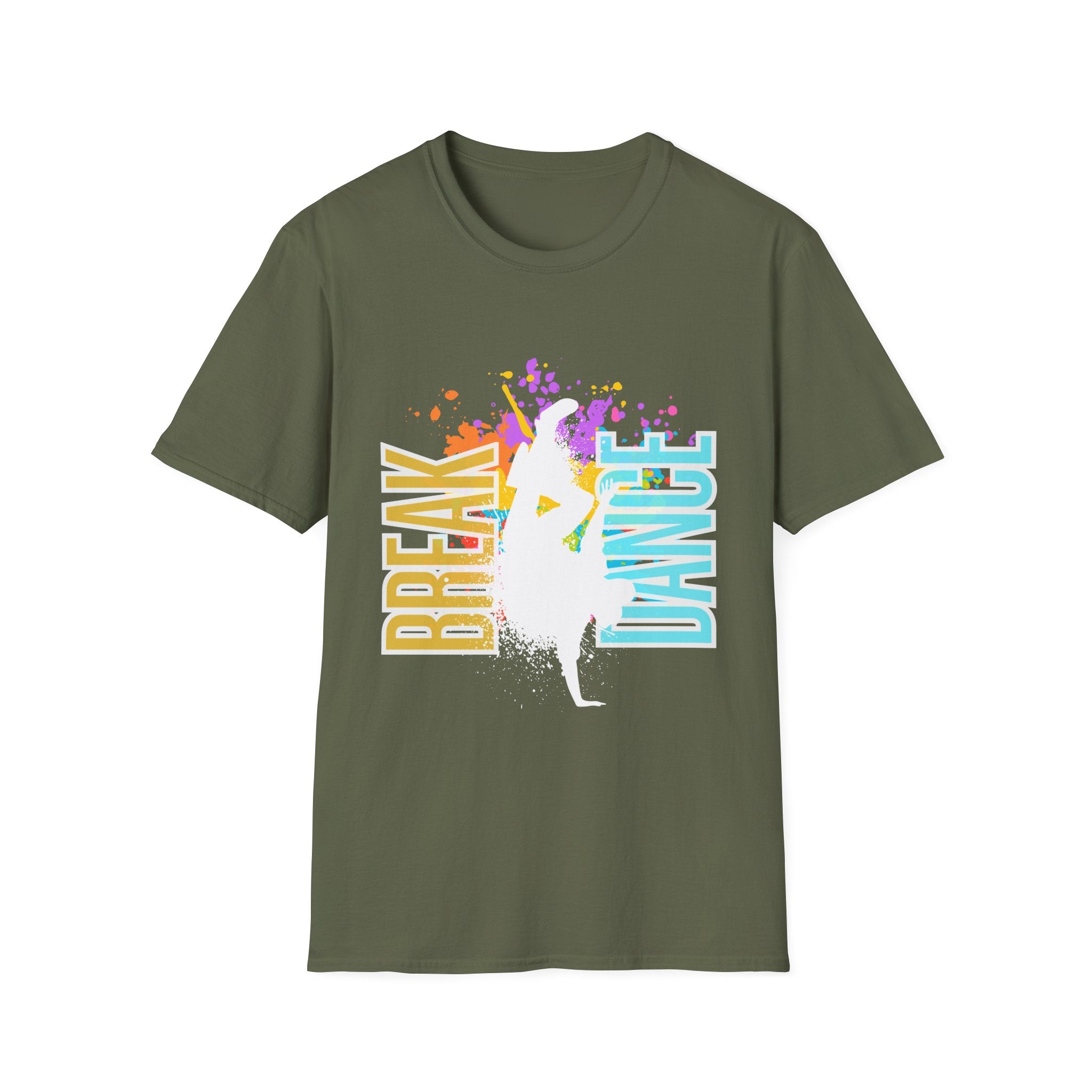 Break Dance T-Shirt – Colorful Splatter B-Boy/B-Girl Street Dance Tee