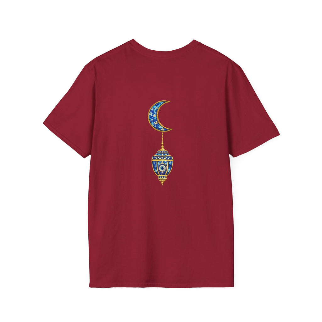 Evil Eye Crescent Lantern T‑Shirt — Protective Nazar Tee with Moon Lantern Design