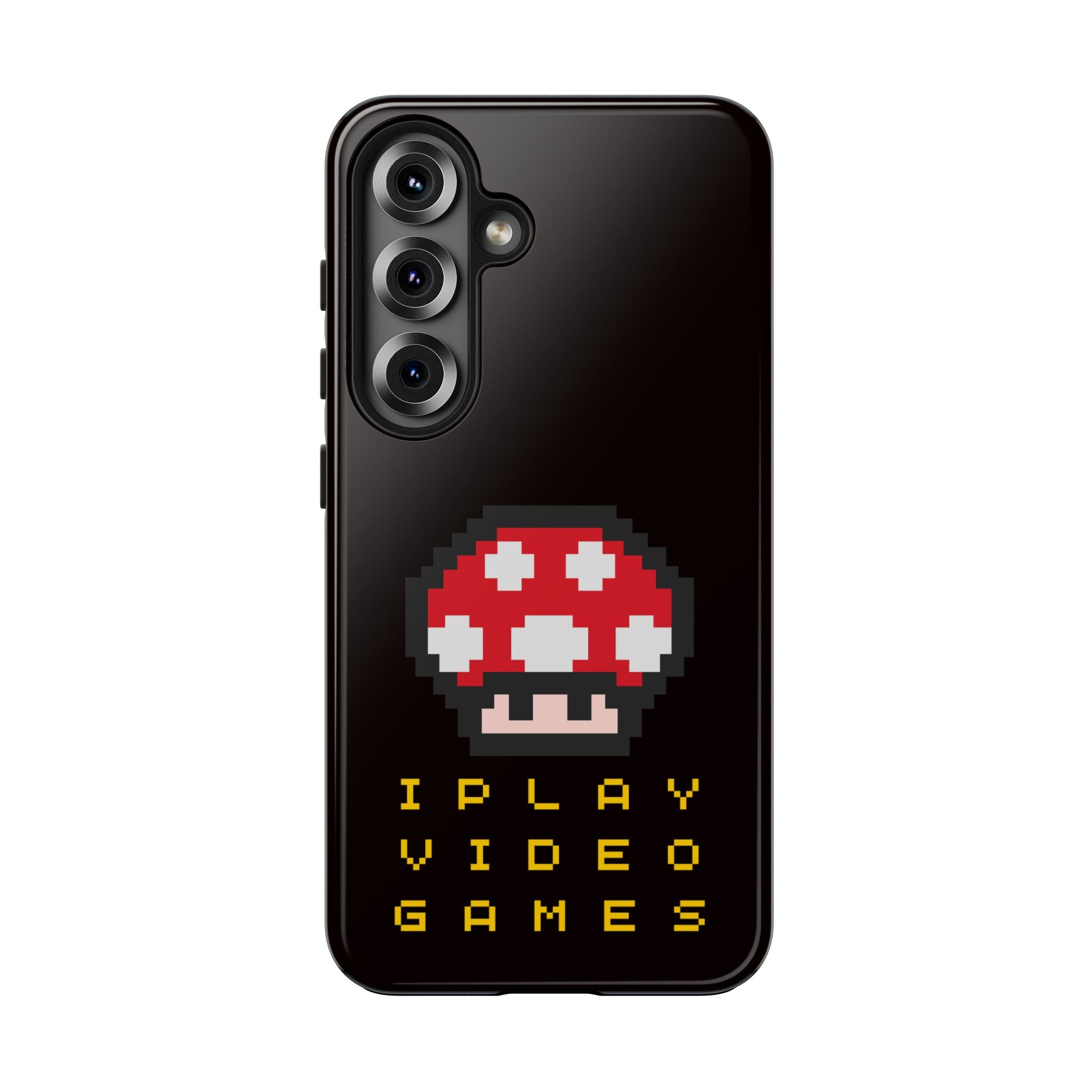 I Play Video Games Pixel Mushroom Phone Case — Tough Protective Gamer Case