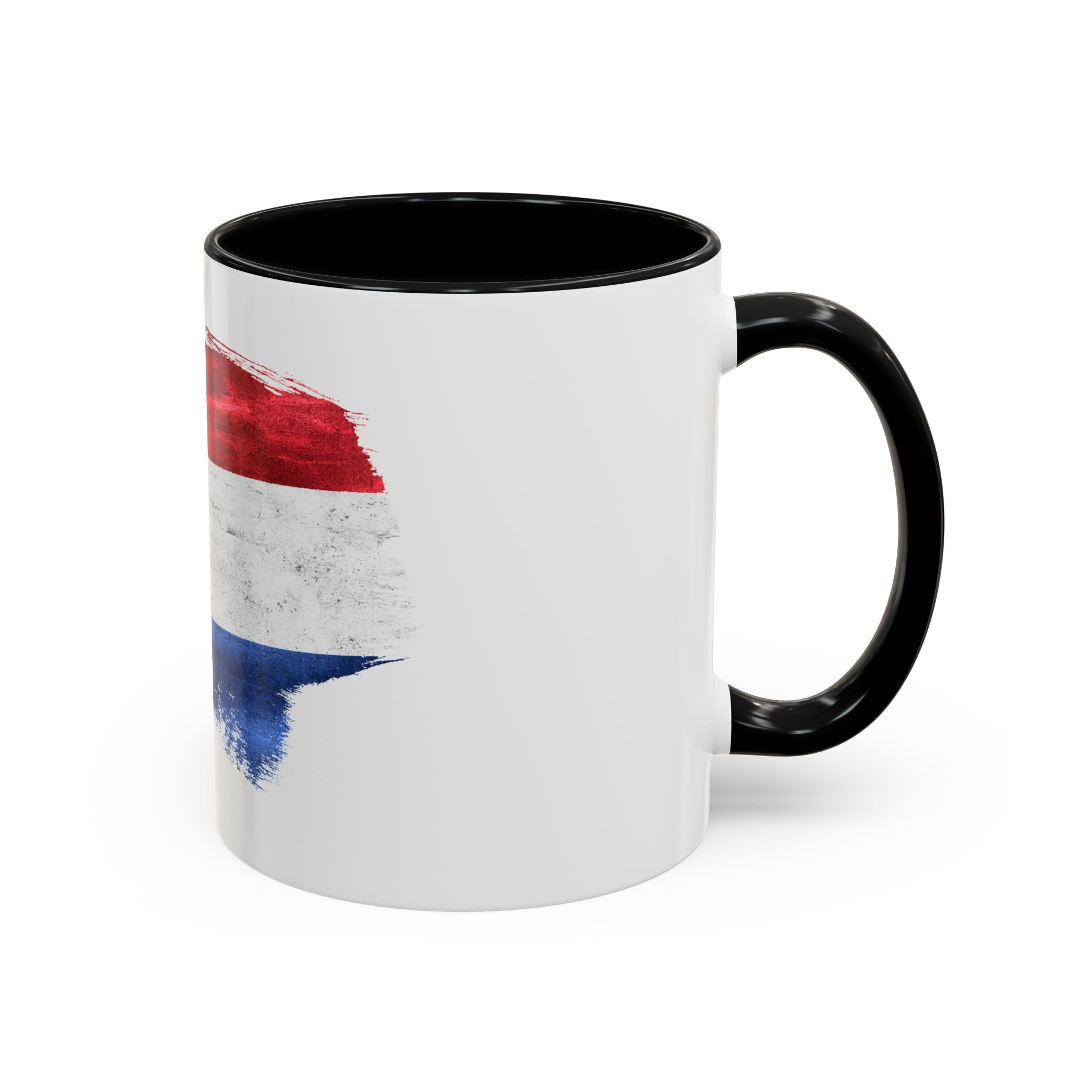 Netherlands Dutch Flag Brushstroke Accent Coffee Mug — 11/15oz