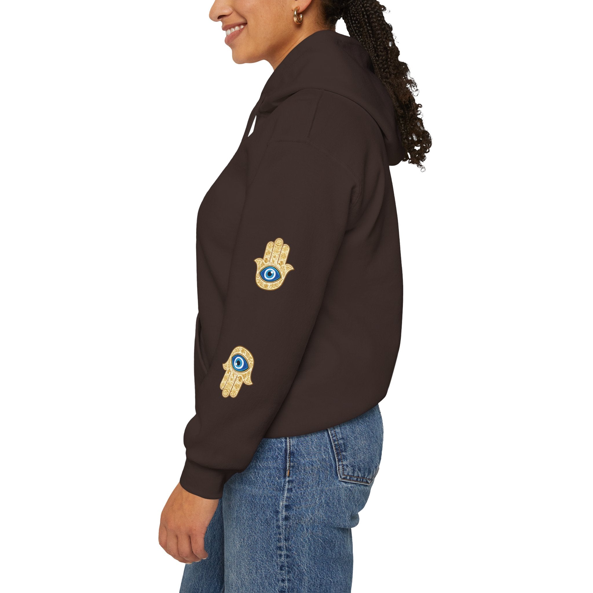 Hamsa Eye Hoodie - Protective Evil Eye Graphic Sweatshirt
