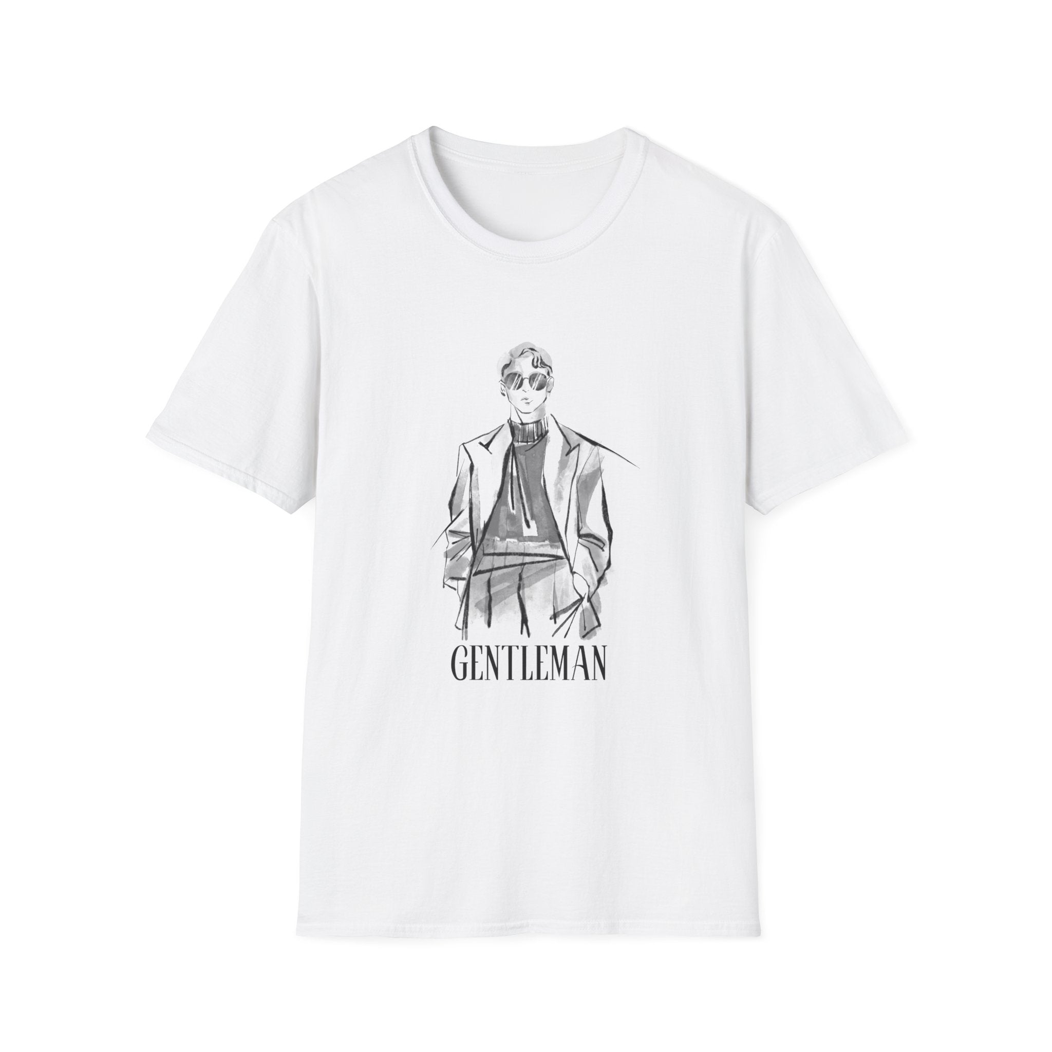 Gentleman Sketch Tee — Vintage Fashion Illustration T-Shirt