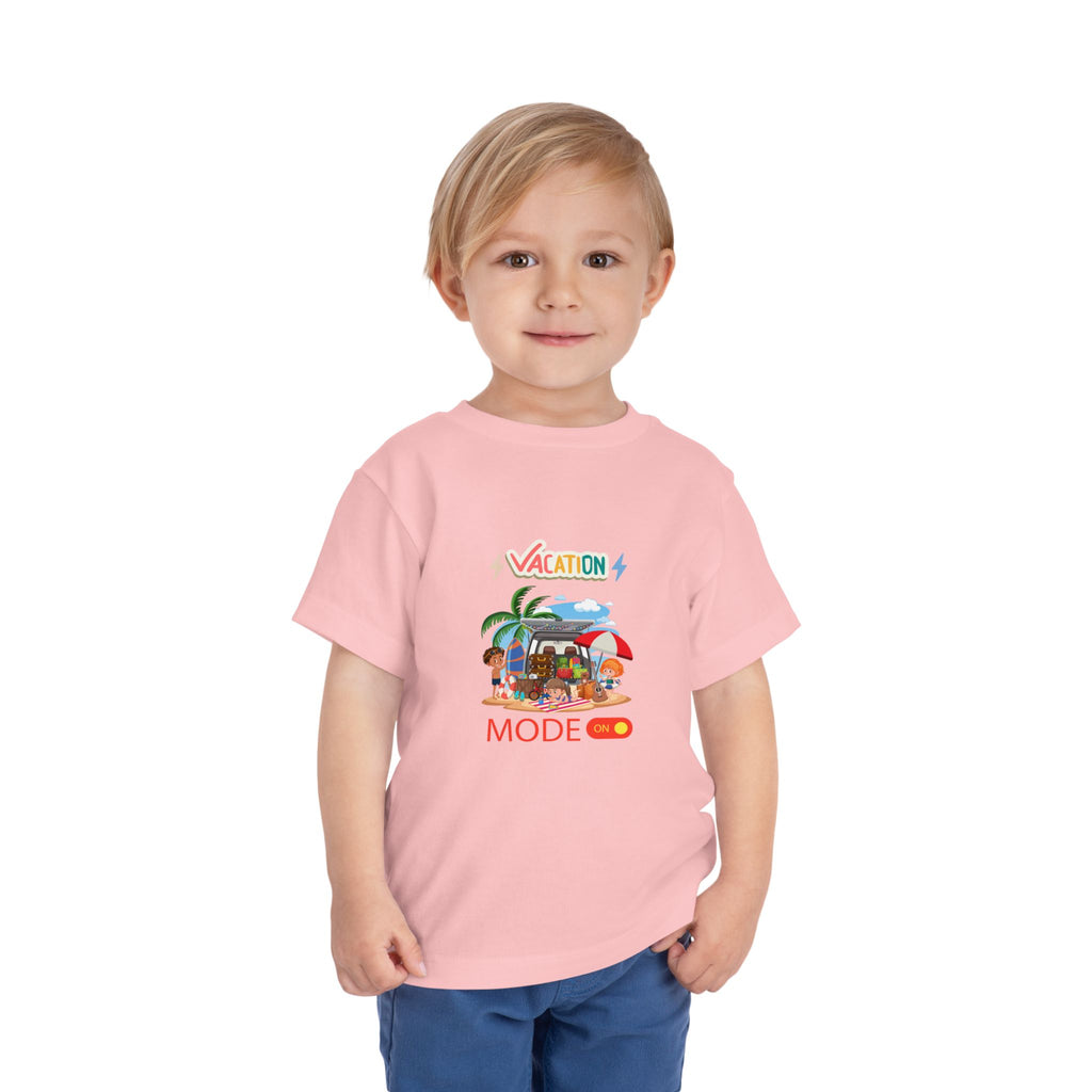 Toddler Tee – "Vacation Mode" Beach Graphic Kids Shirt