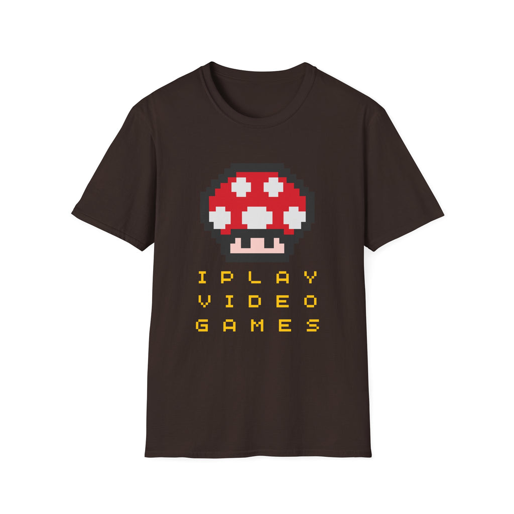Pixel Mushroom "I Play Video Games" T-Shirt