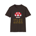 Pixel Mushroom "I Play Video Games" T-Shirt