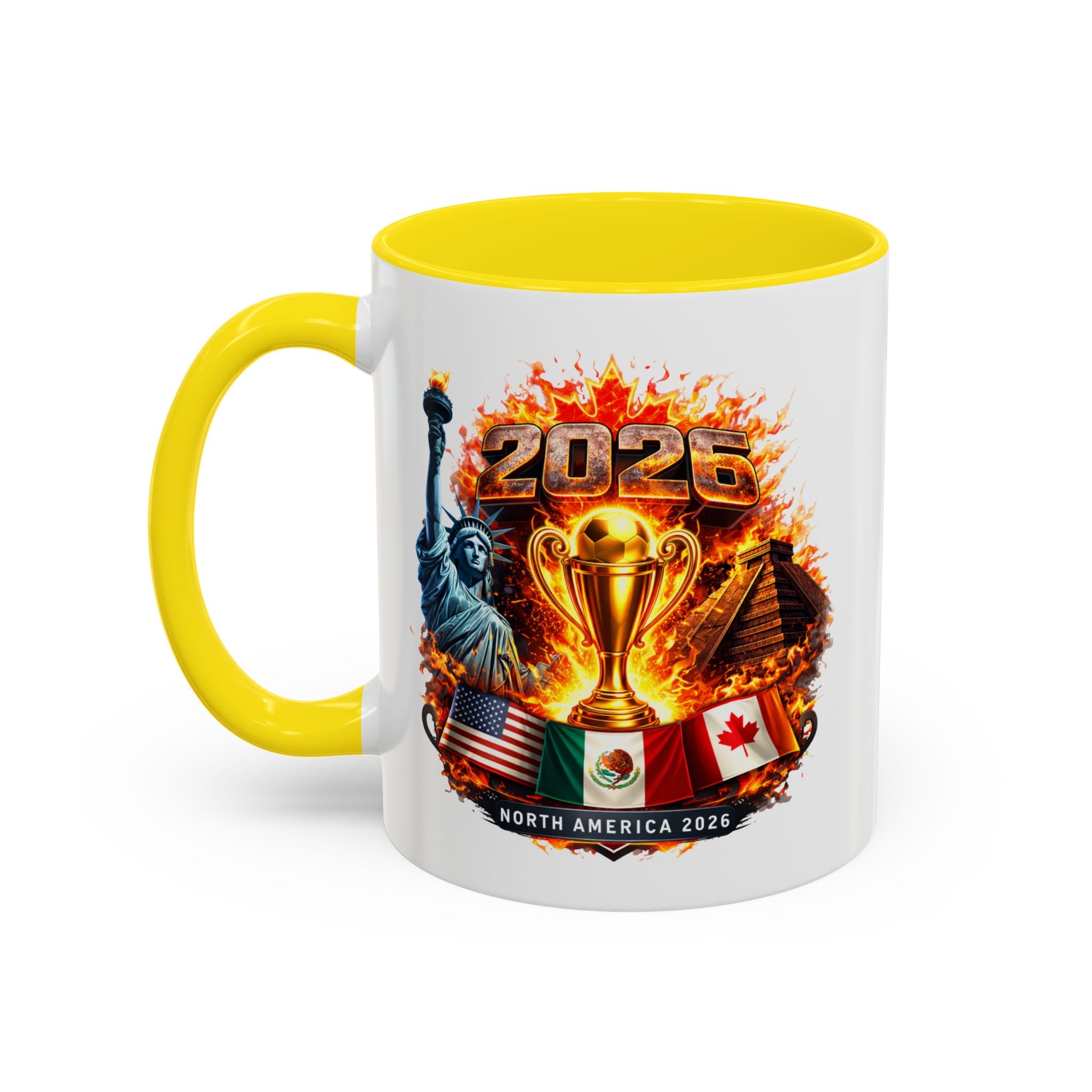 2026 North America Championship Coffee Mug — Trophy & Flags Accent Mug