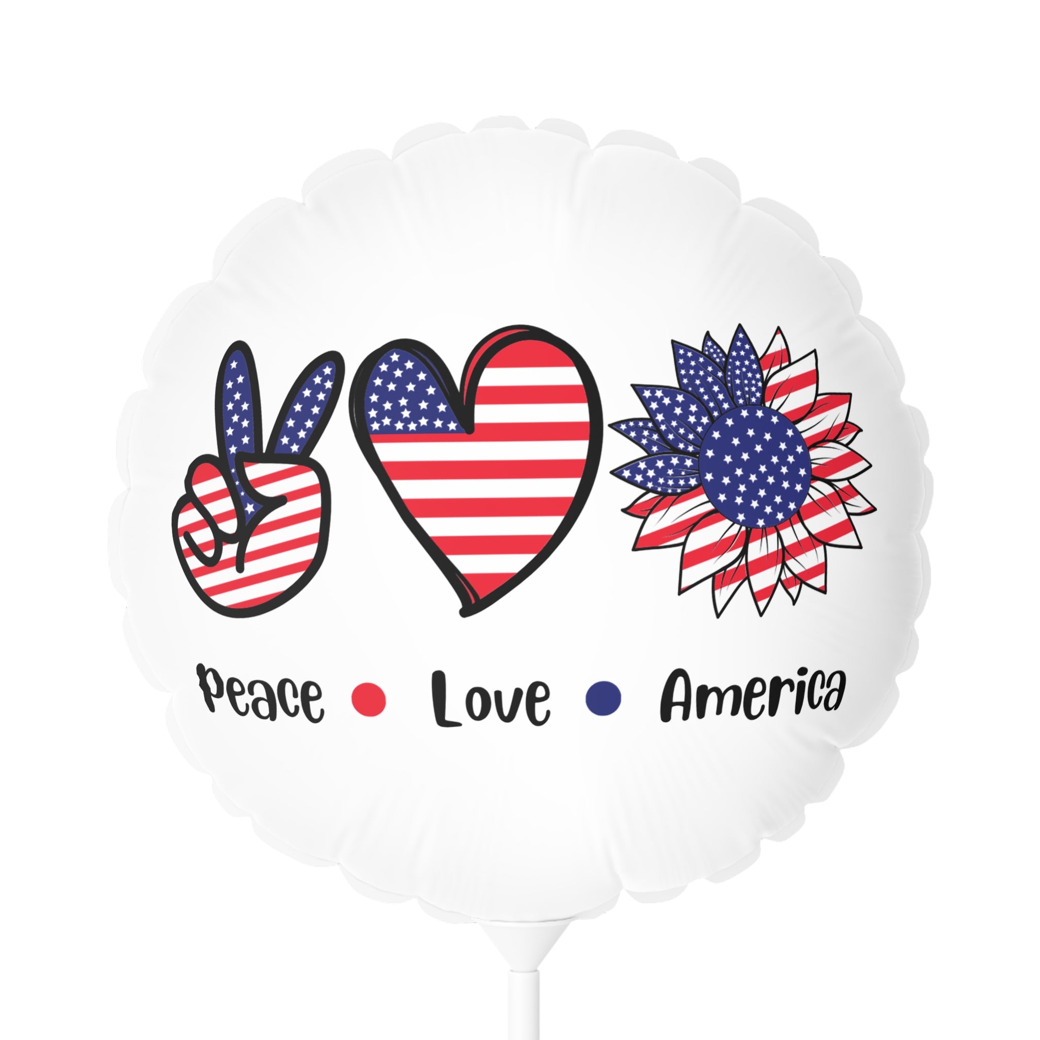 Peace Love America Patriotic 11" Balloon