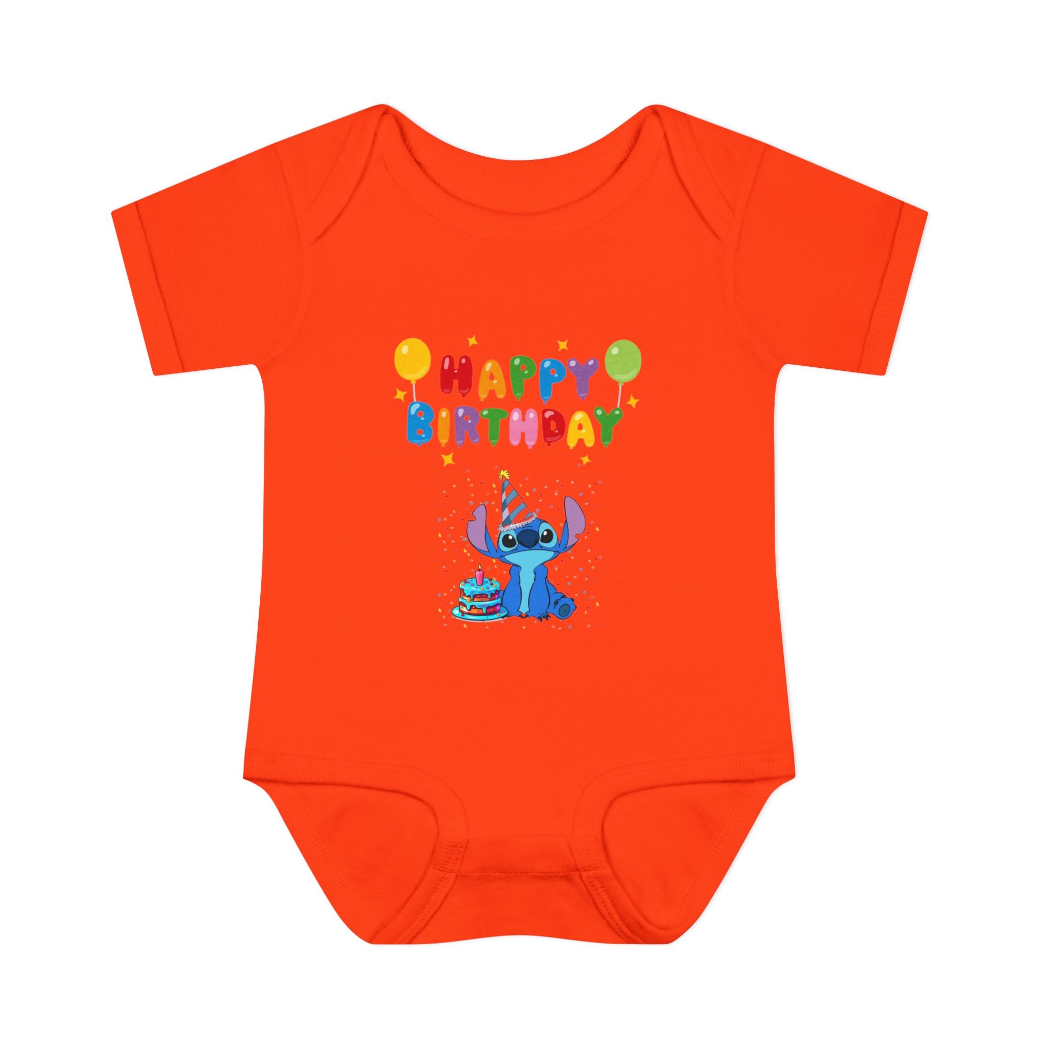 Stiche birthday Infant Baby Rib Bodysuit