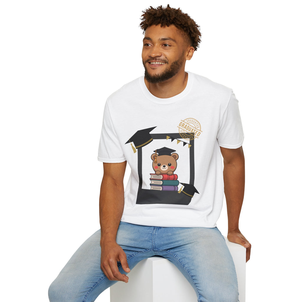 Graduation Bear T-Shirt — Cute Cap & Books Grad Tee for Kids