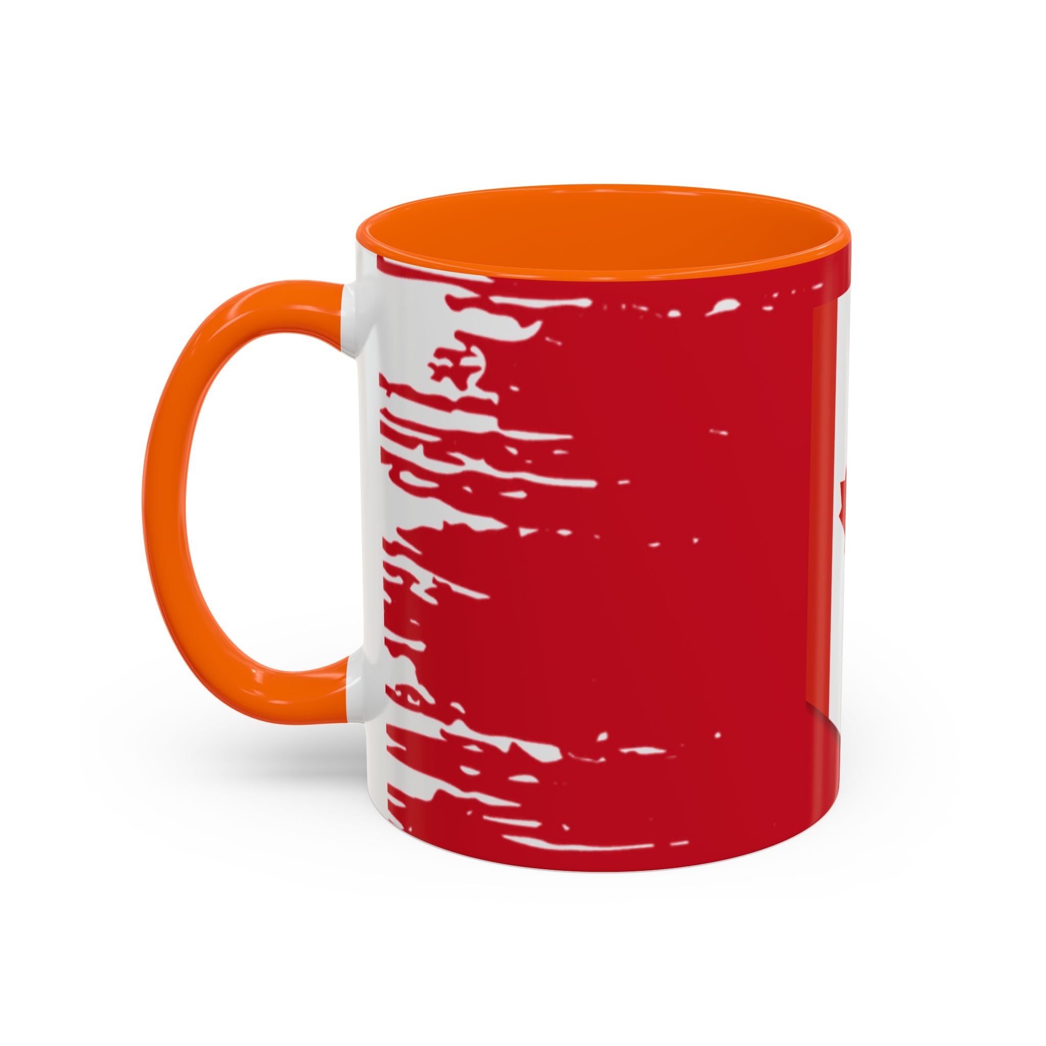 Canada Maple Leaf Accent Coffee Mug – Red Canadian Flag Design (11/15 oz)