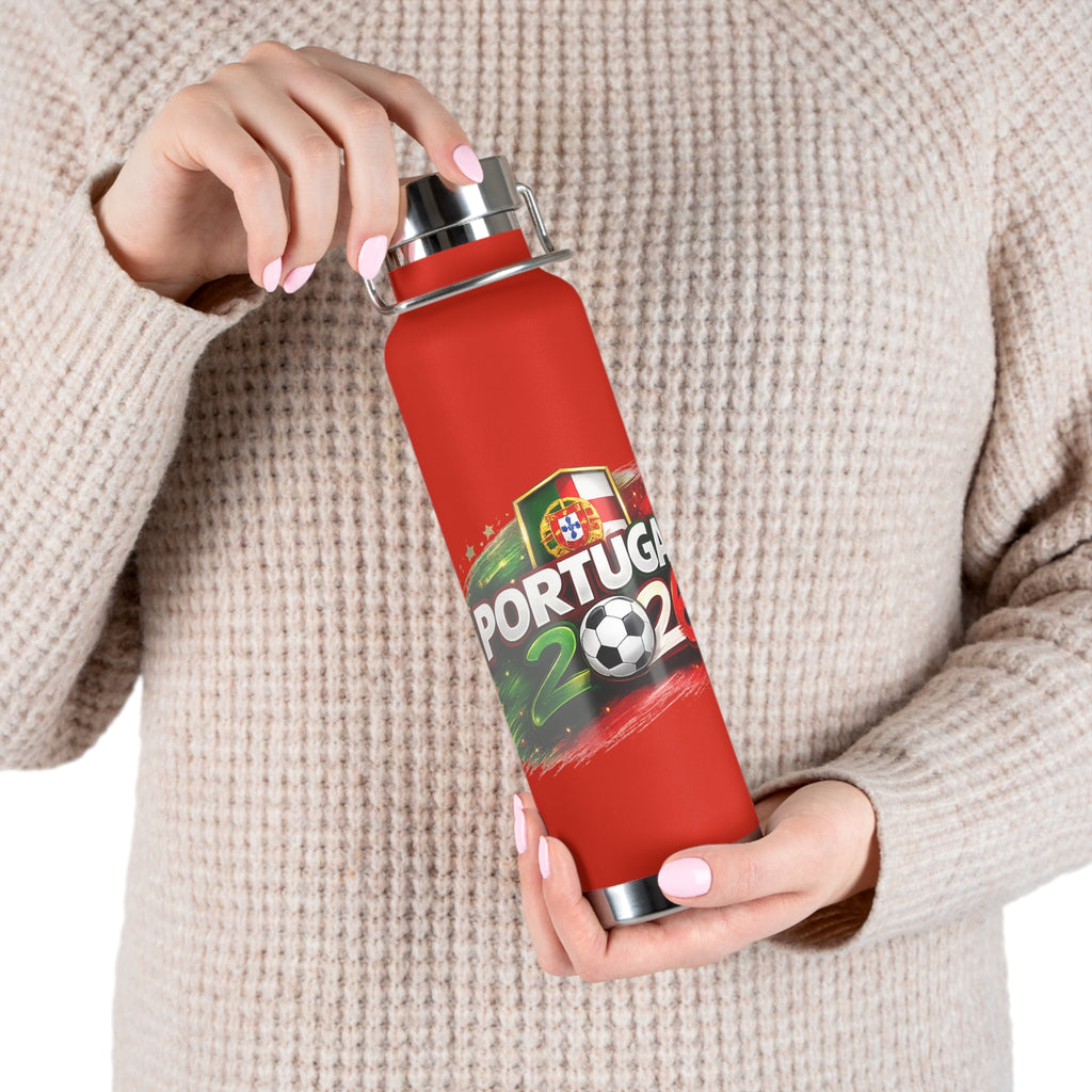 Portugal 2026 Soccer Stainless Bottle — 22oz Insulated Vacuum Tumbler