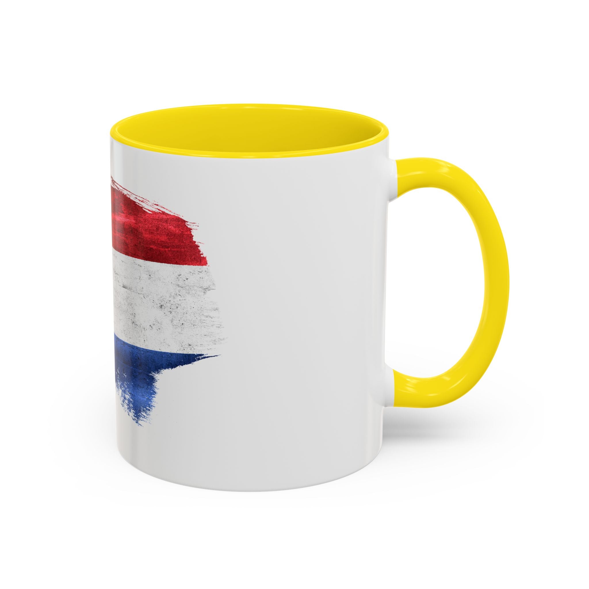 Netherlands Dutch Flag Brushstroke Accent Coffee Mug — 11/15oz