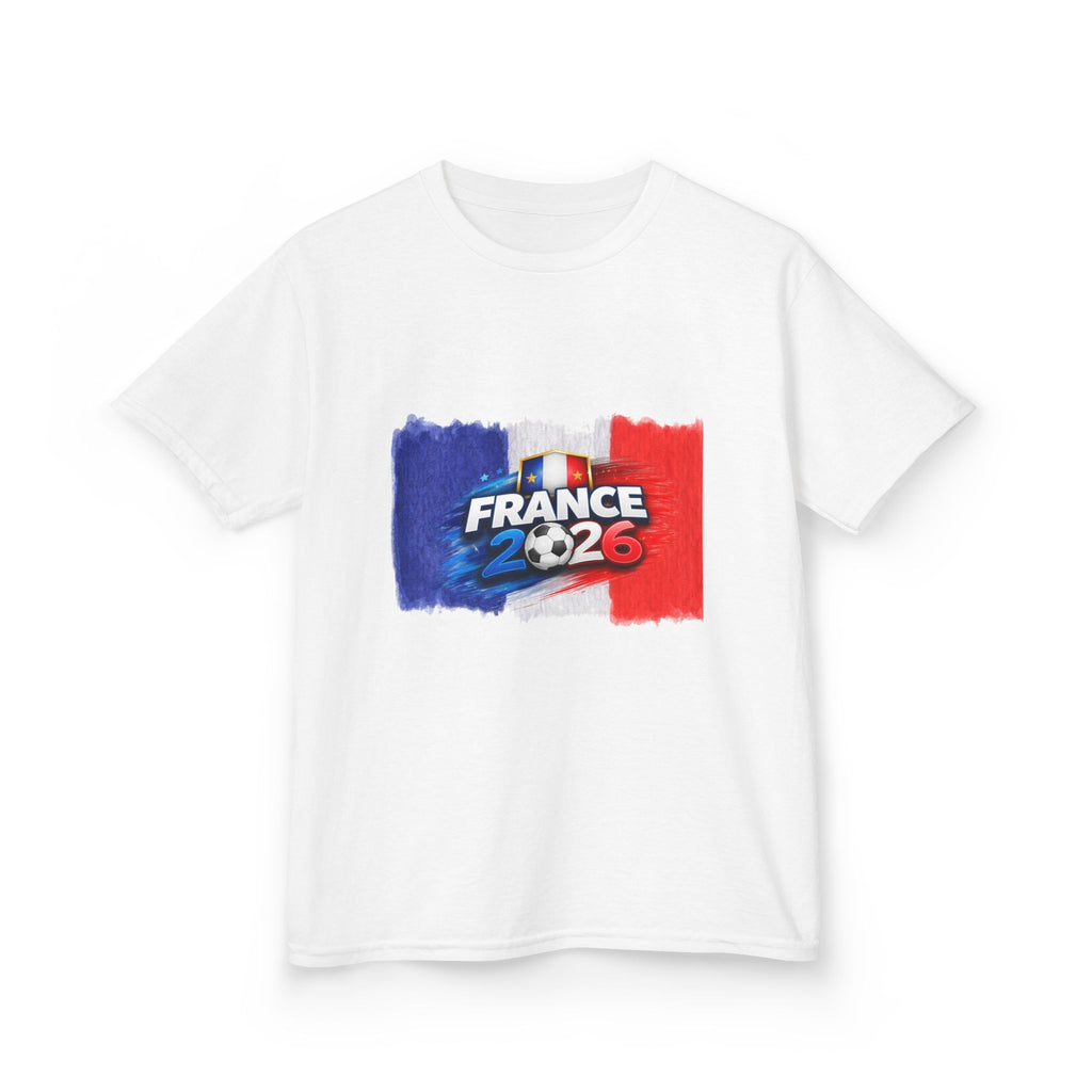 France 2026 Kids T‑Shirt — World Cup Trophy & French Flag Soccer Tee