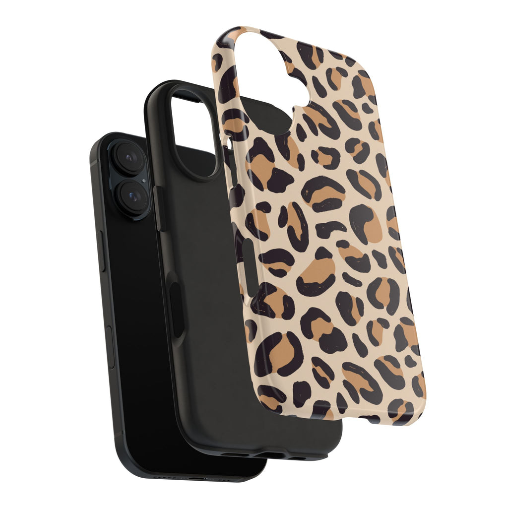 Leopard Print Tough Phone Case – Durable Glam Protective Cover