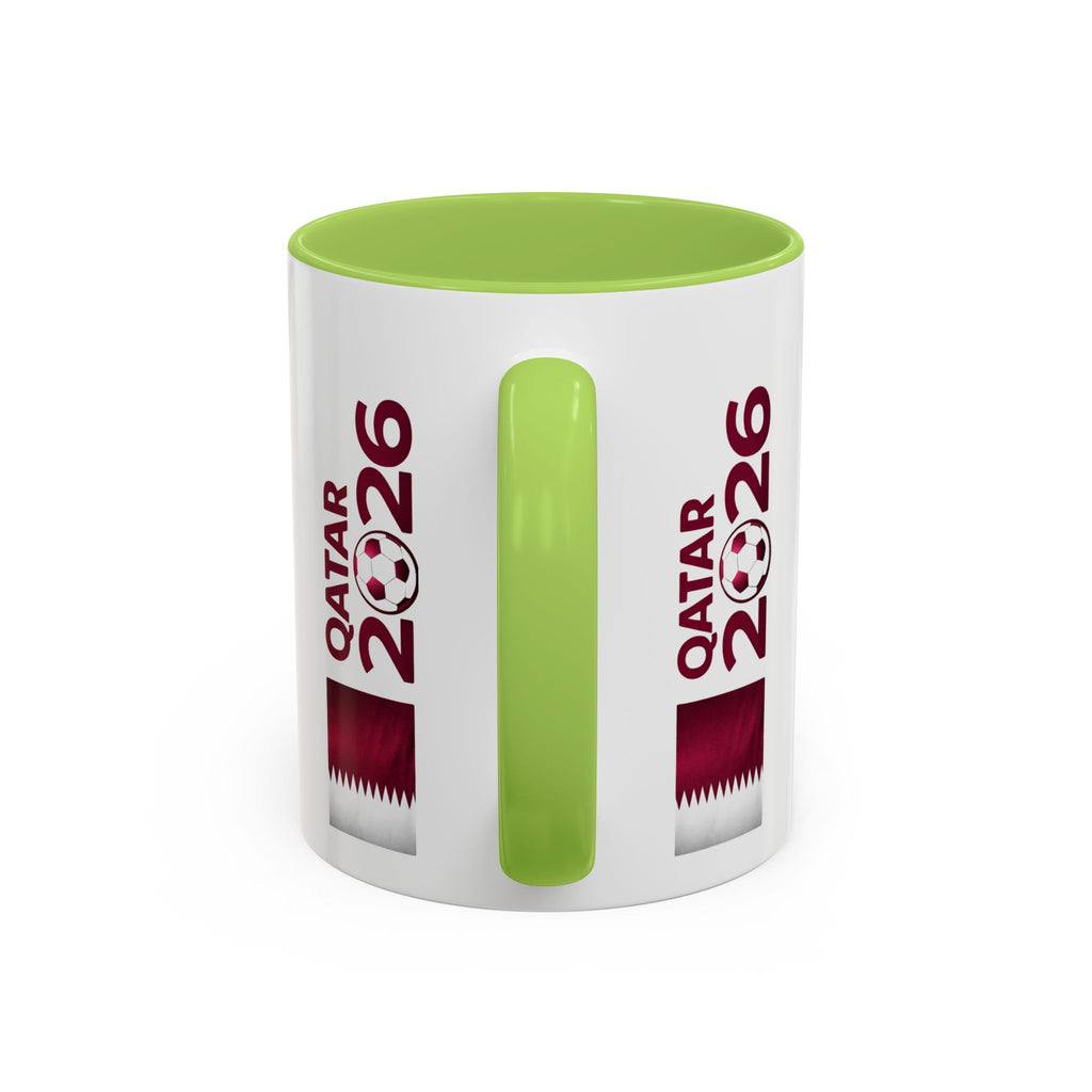 Qatar 2026 Football Passion Accent Coffee Mug (11/15oz)