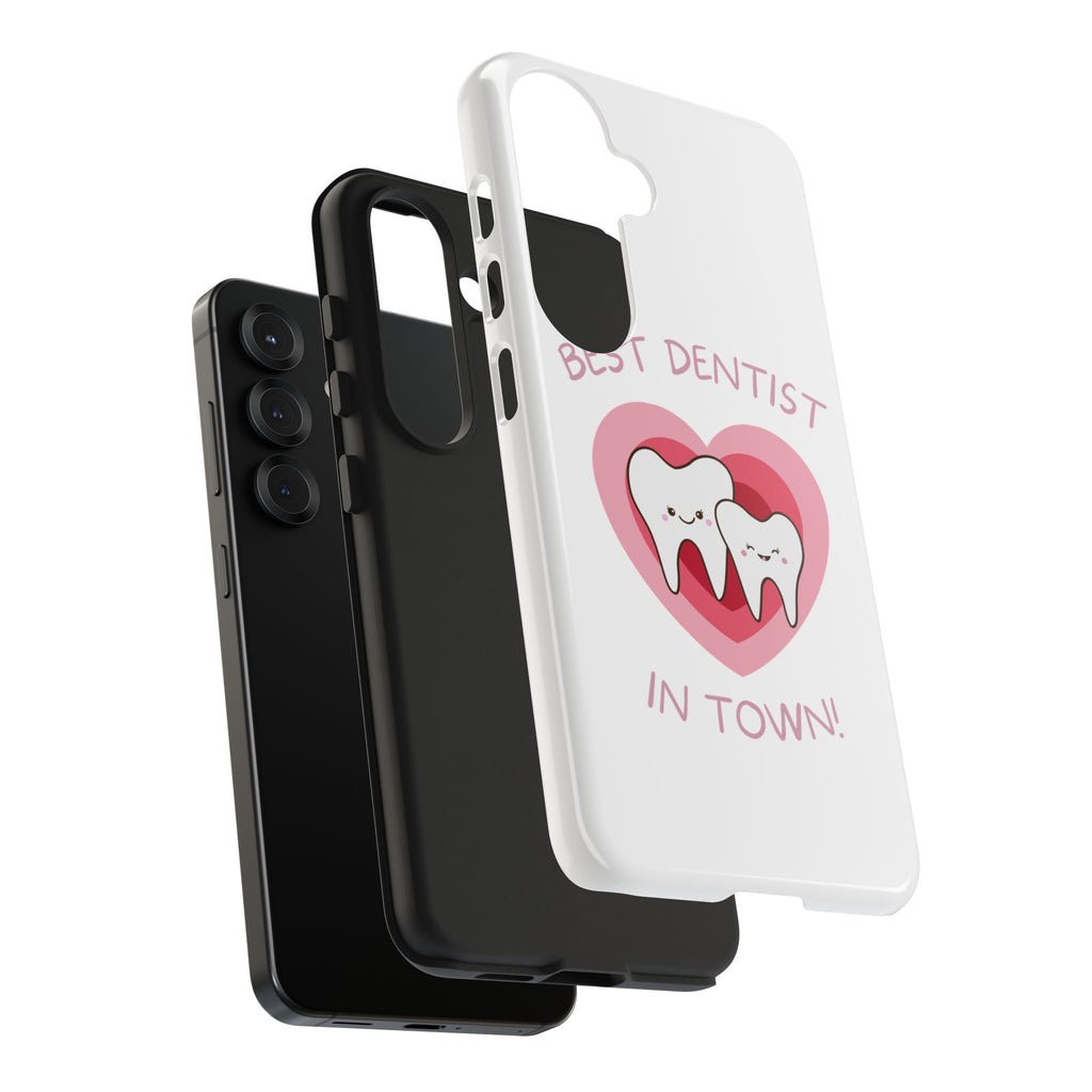 Tough Phone Case — “Best Dentist in Town!” Cute Tooth Heart Design