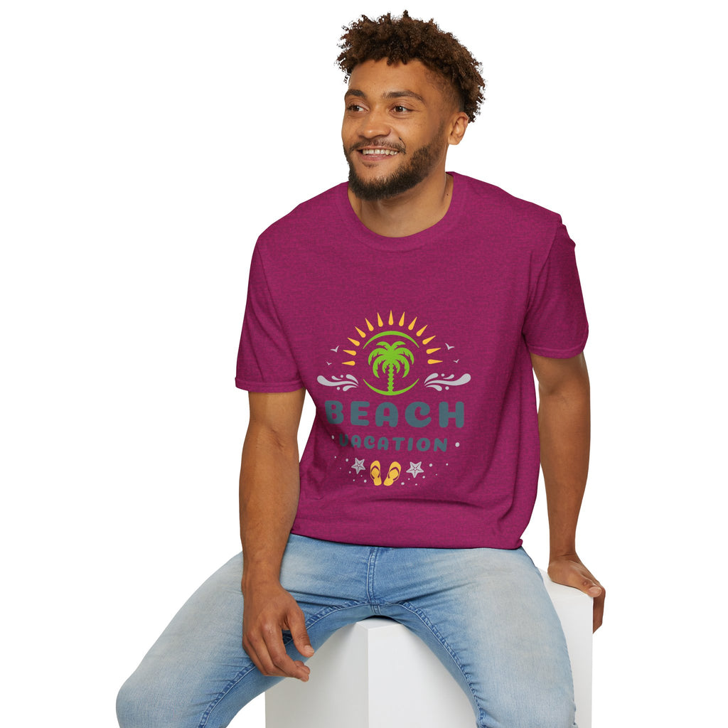Beach Vacation T-Shirt — Palm Tree Sunset Graphic Tee