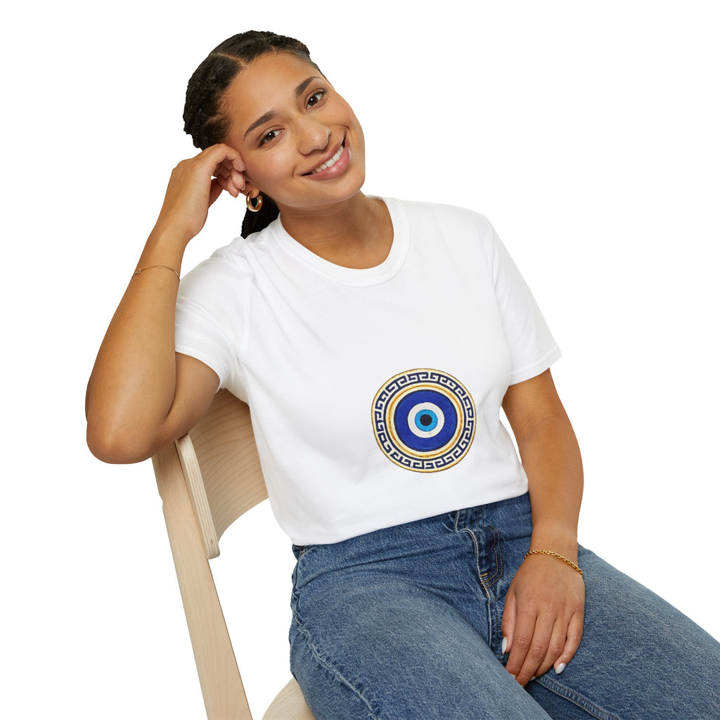 Evil Eye Crescent Lantern T‑Shirt — Protective Nazar Tee with Moon Lantern Design