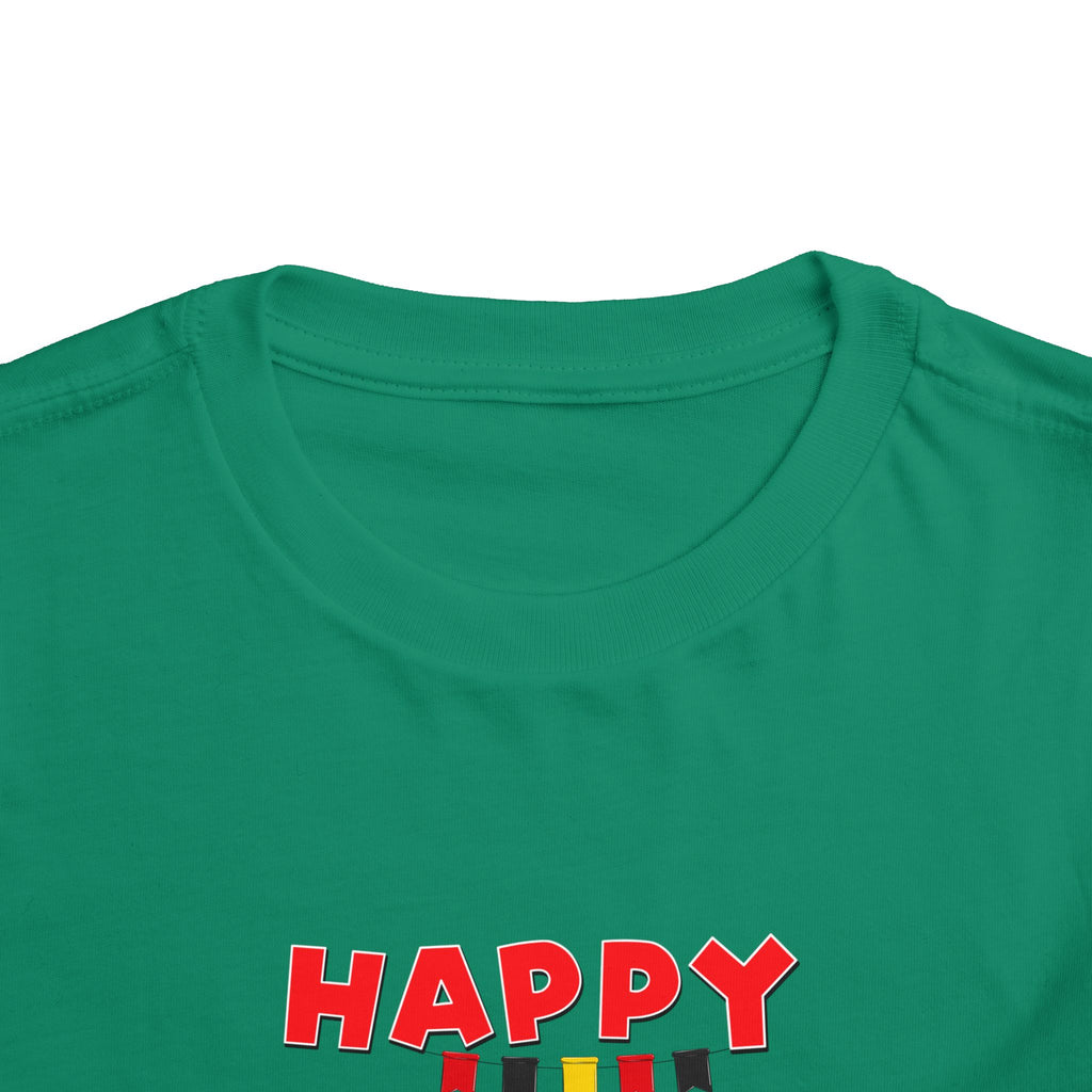 Toddler Tee — 'Happy Birthday' Balloon Party Shirt (Mickey-Style Colors)