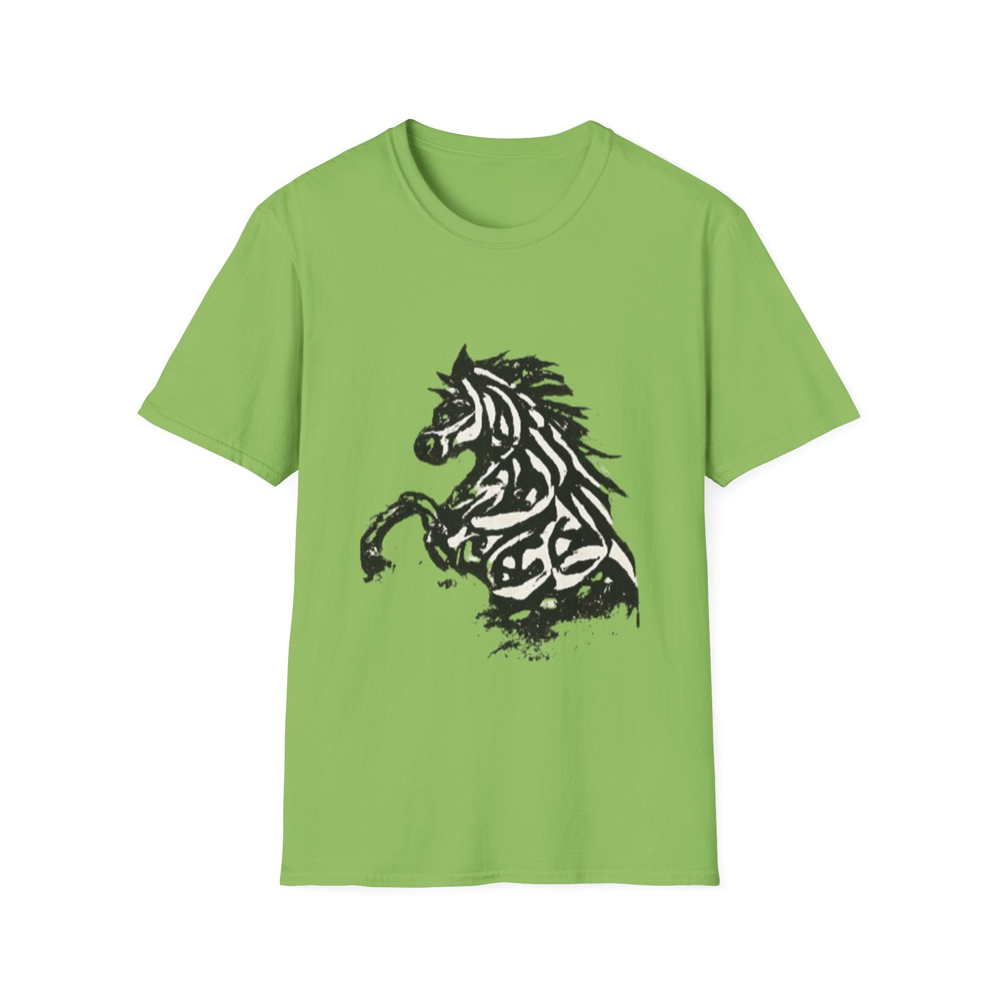 Tribal Stallion T‑Shirt — Bold Black Horse Graphic