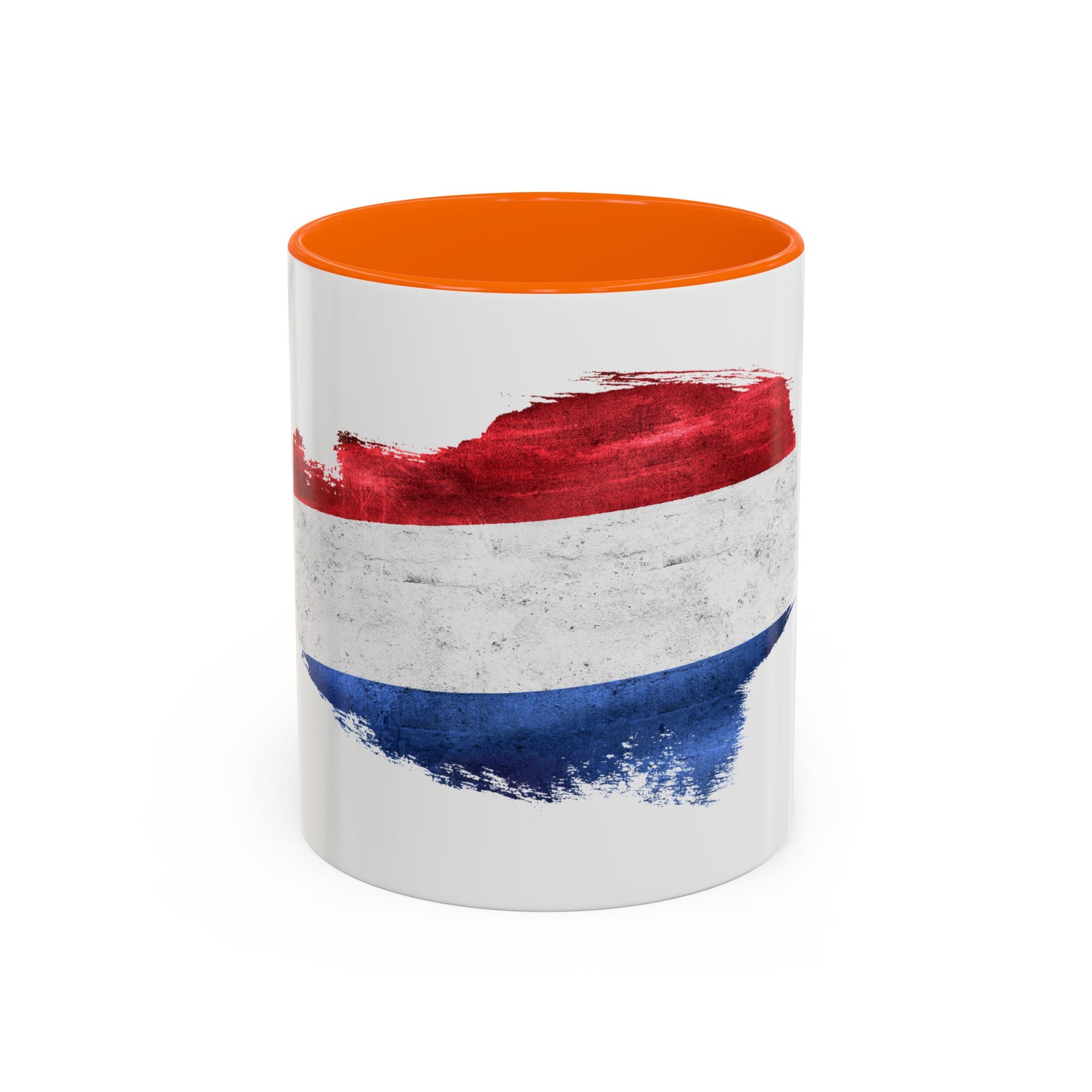 Netherlands Dutch Flag Brushstroke Accent Coffee Mug — 11/15oz