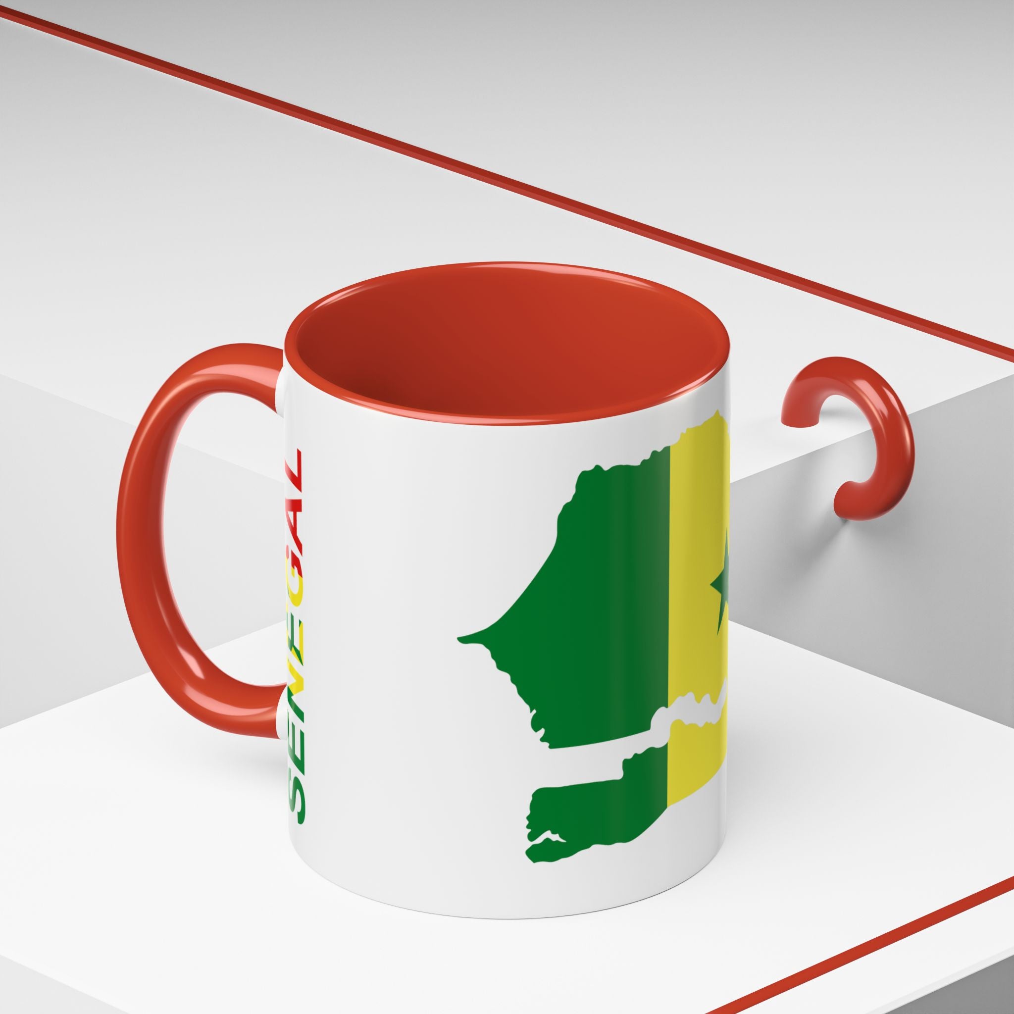 Senegal Flag Map Accent Coffee Mug – Pride Gift for Senegalese Coffee Lovers
