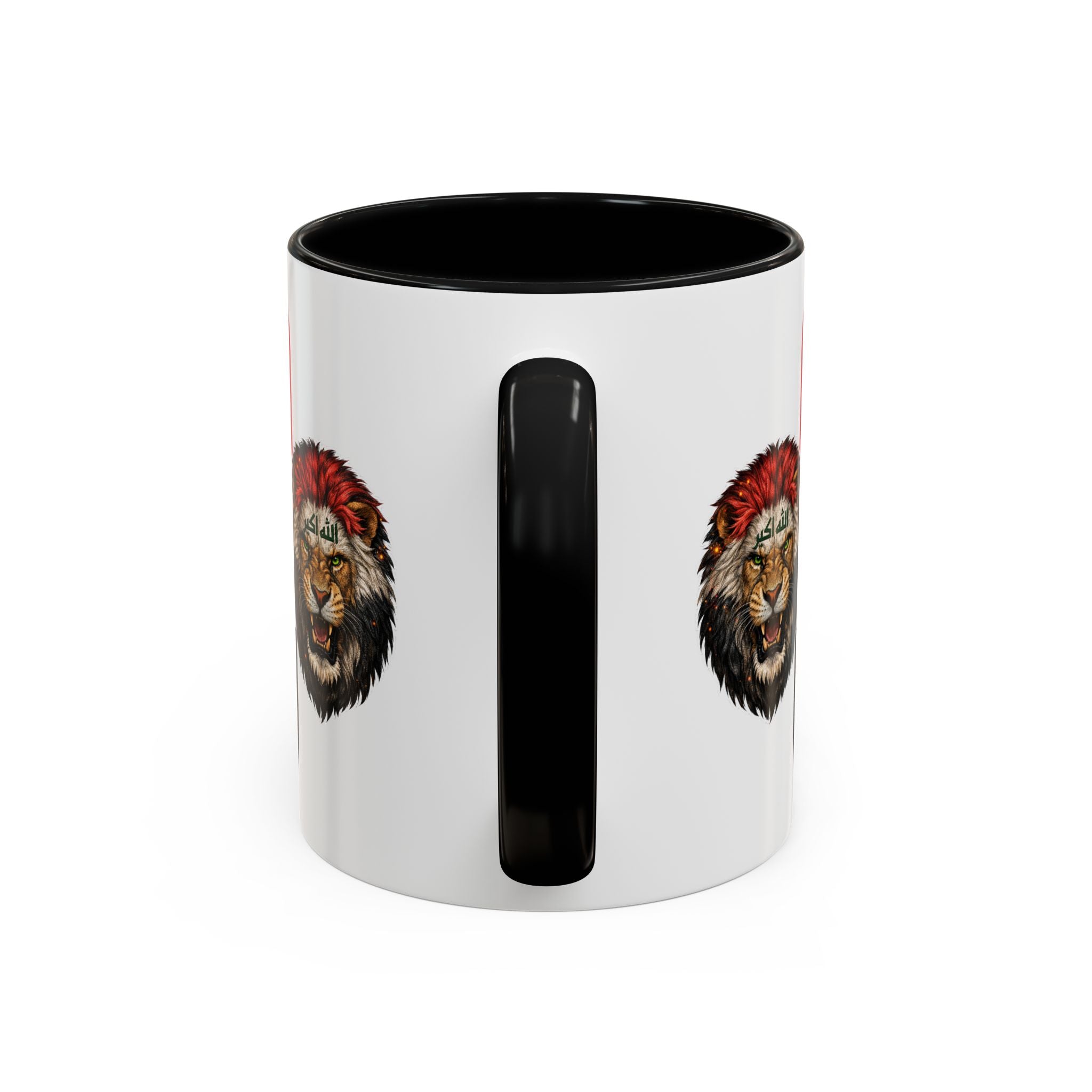 Iraq Flag Accent Coffee Mug with Lion Emblem – Patriotic Iraqi 11/15oz Mug