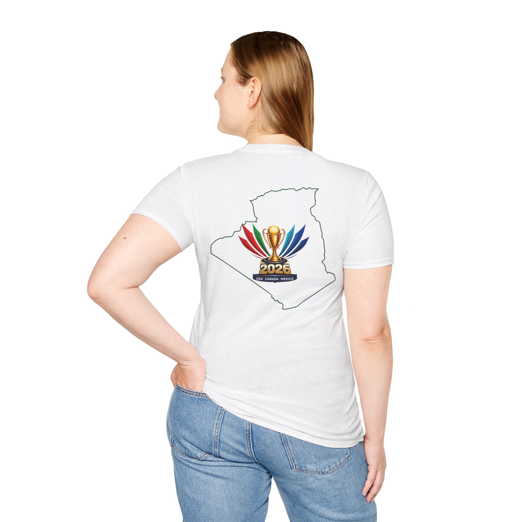 Algeria Cup 2026 T‑Shirt — FIFA Trophy & Map Soccer Fan Tee