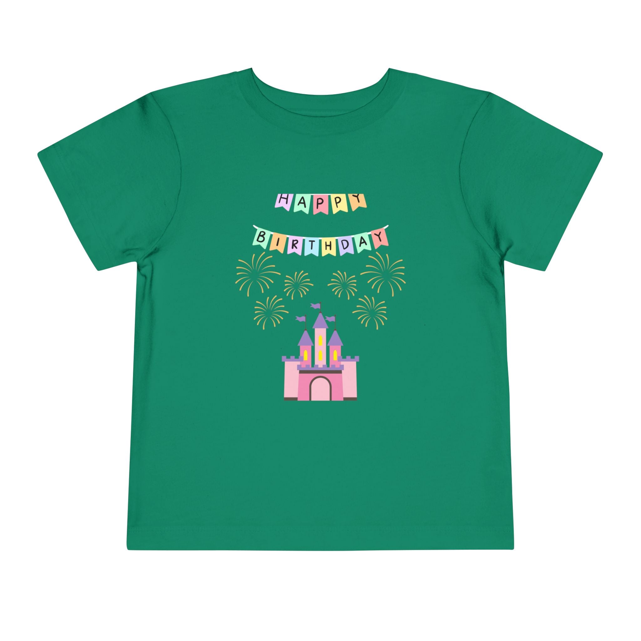 Toddler Birthday Castle Tee — "Happy Birthday" Princess Shirt
