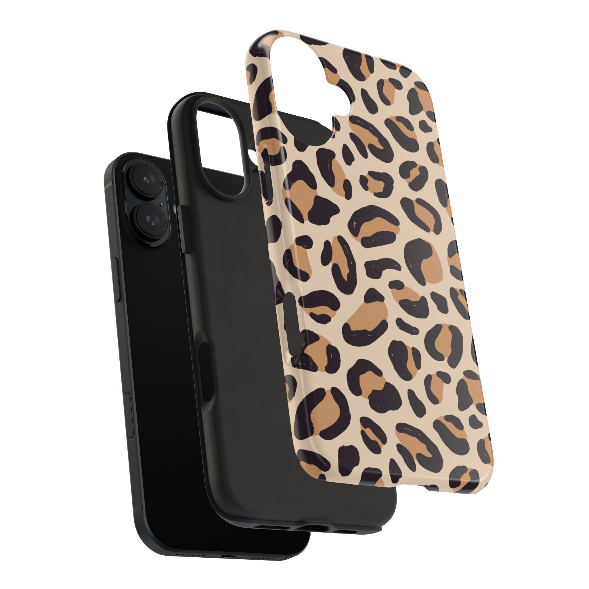 Leopard Print Tough Phone Case – Durable Glam Protective Cover