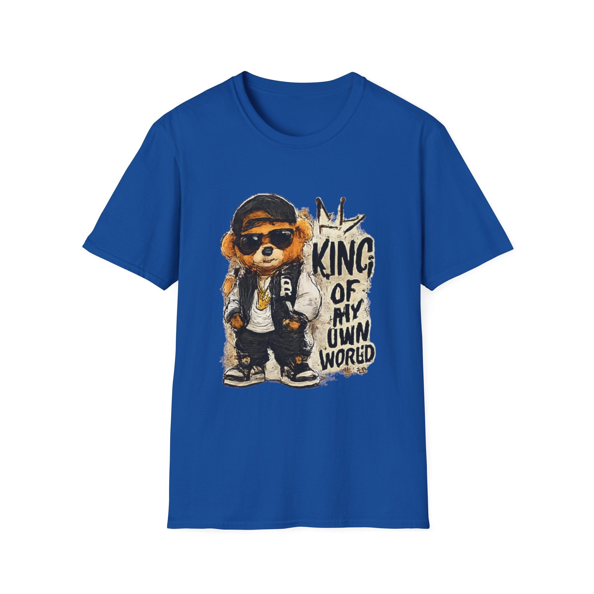 T-Shirt — 'King of My Own World' Cute Bear Graphic Tee