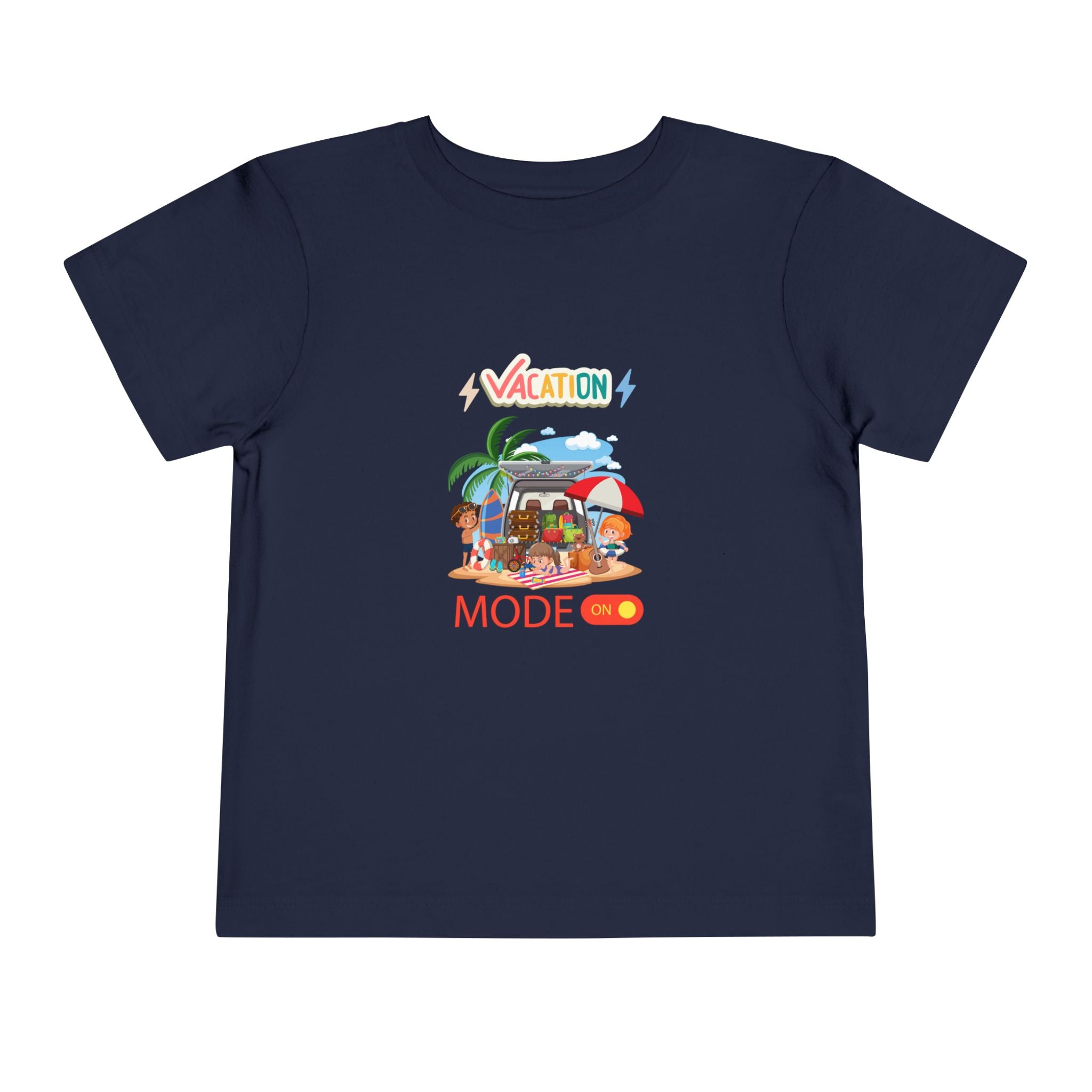 Toddler Tee – "Vacation Mode" Beach Graphic Kids Shirt