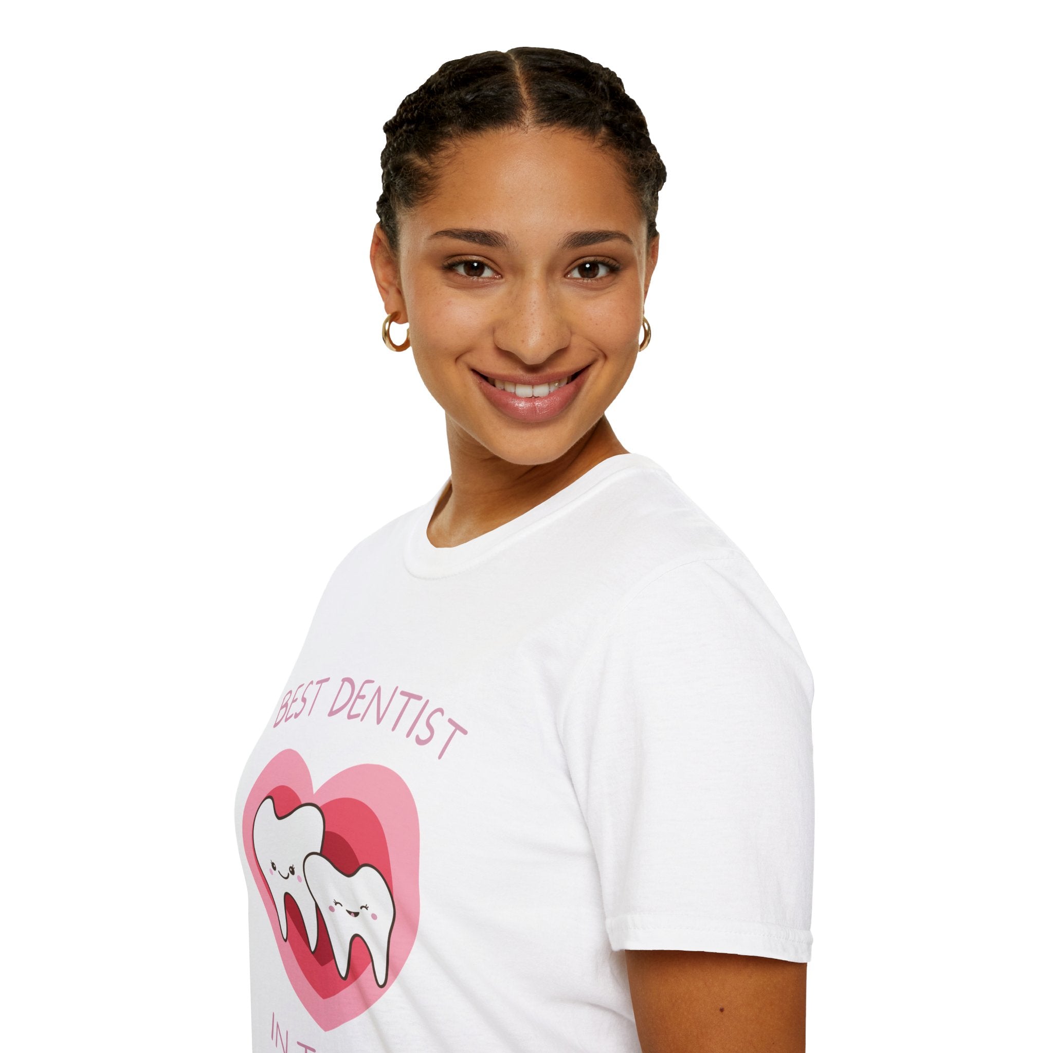 Best Dentist In Town T-Shirt — Cute Dental Heart Tee