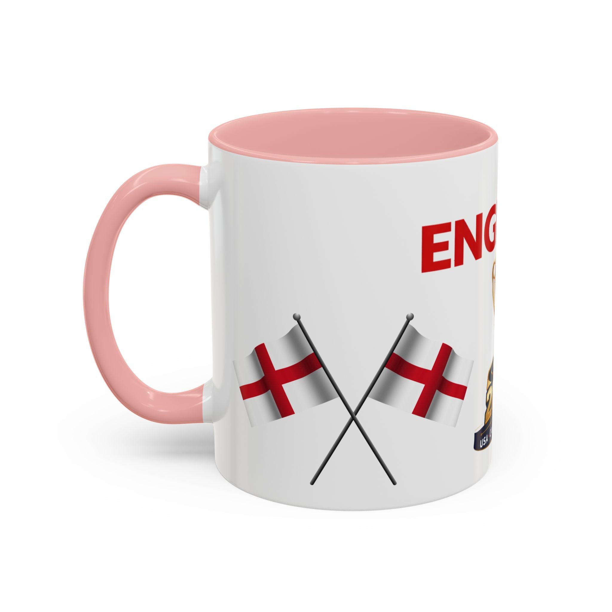 England 2026 Soccer Trophy Accent Coffee Mug — Cup Fan Gift (11/15oz)