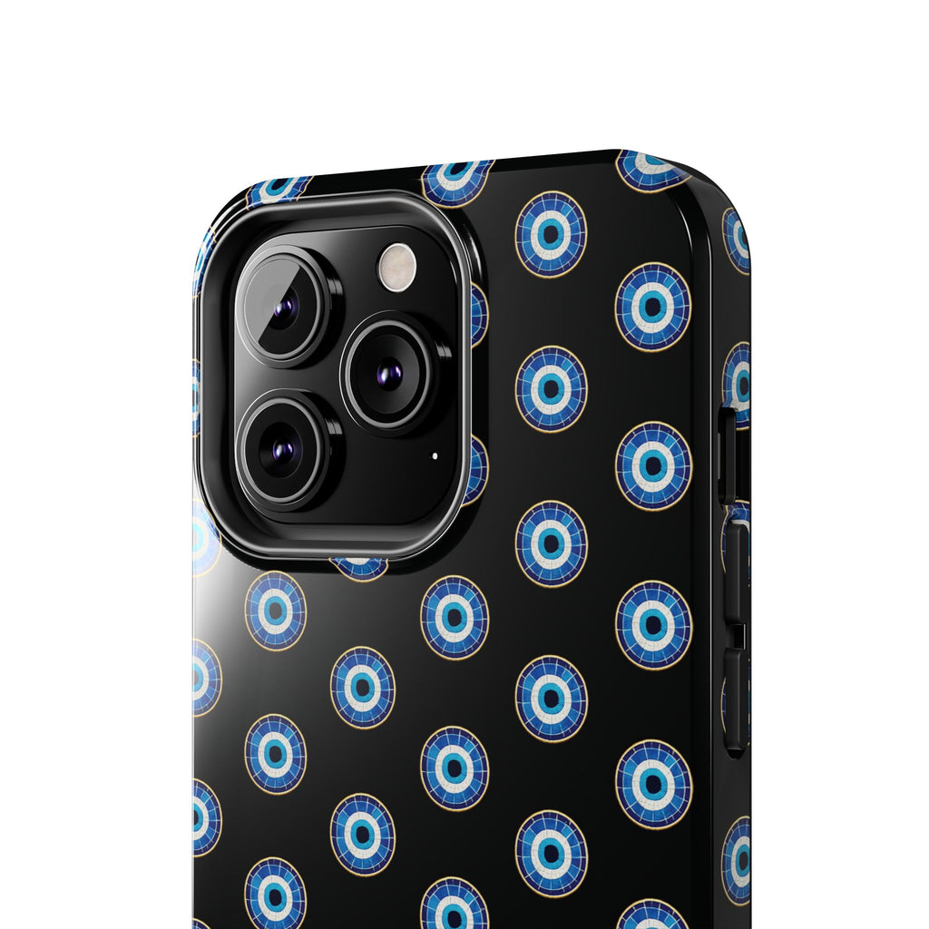 Evil Eye Pattern Tough Phone Case — Protective Blue Nazar Design