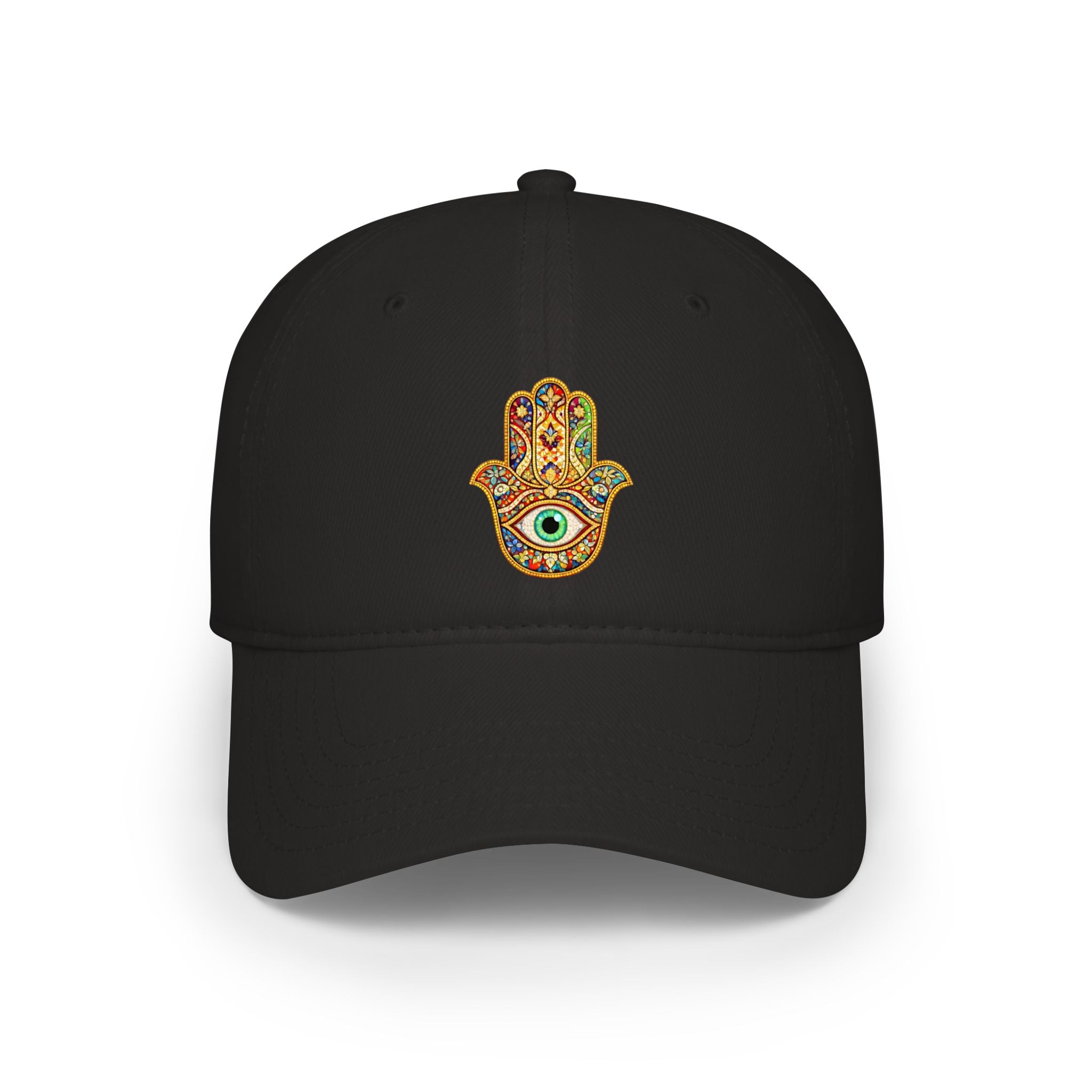 Hamsa Hand Embroidered Baseball Cap – Protective Eye Low Profile Hat