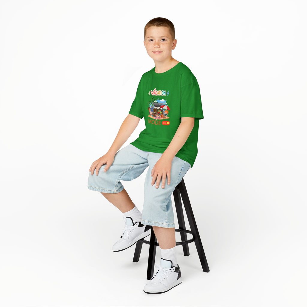 Kids Tee — "Vacation Mode" Beach Graphic Shirt
