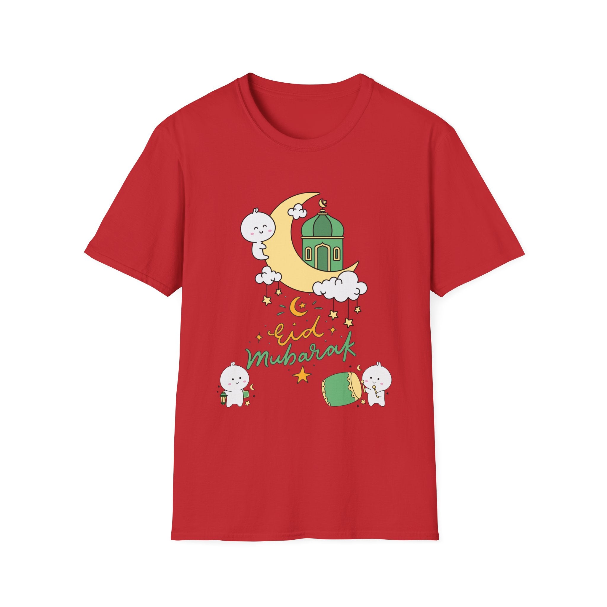 Eid Mubarak T-Shirt — Cute Mosque Moon & Lantern Ramadan Tee