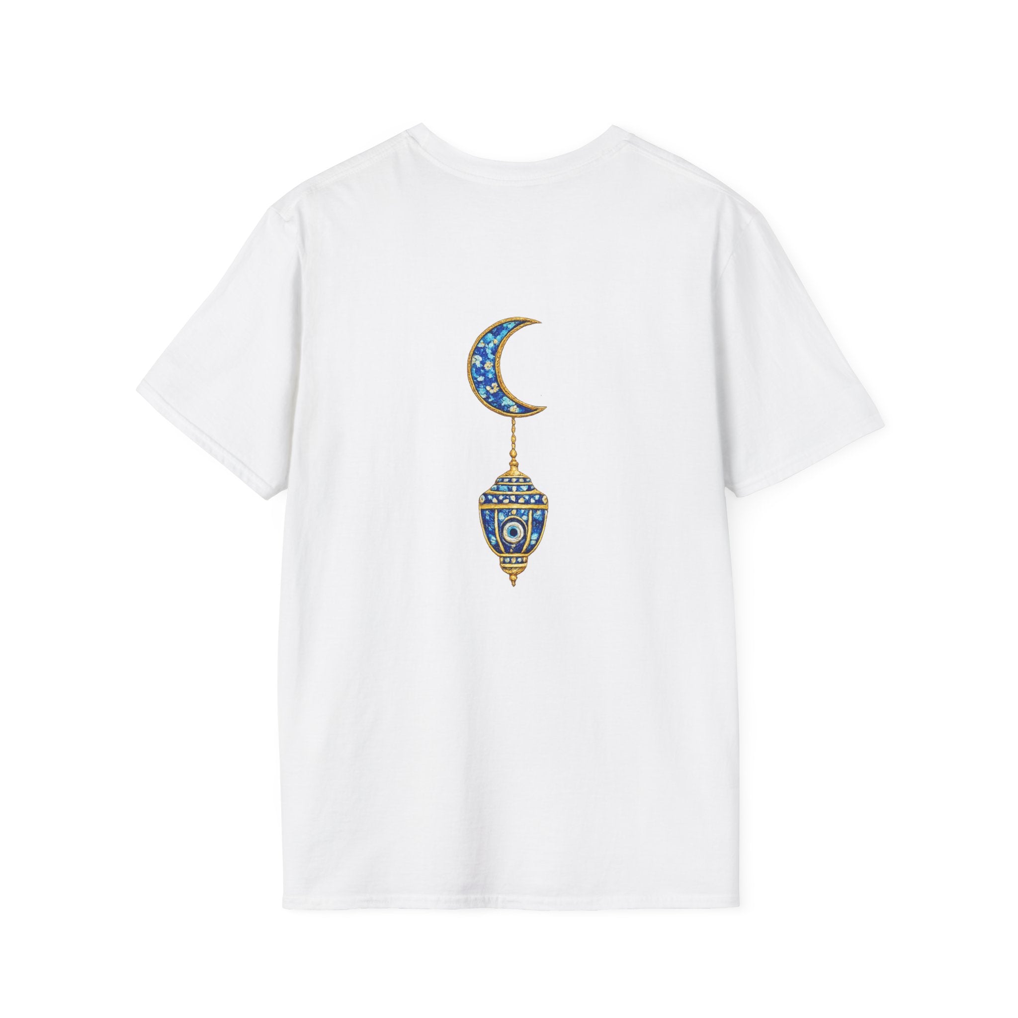Evil Eye Crescent Lantern T‑Shirt — Protective Nazar Tee with Moon Lantern Design