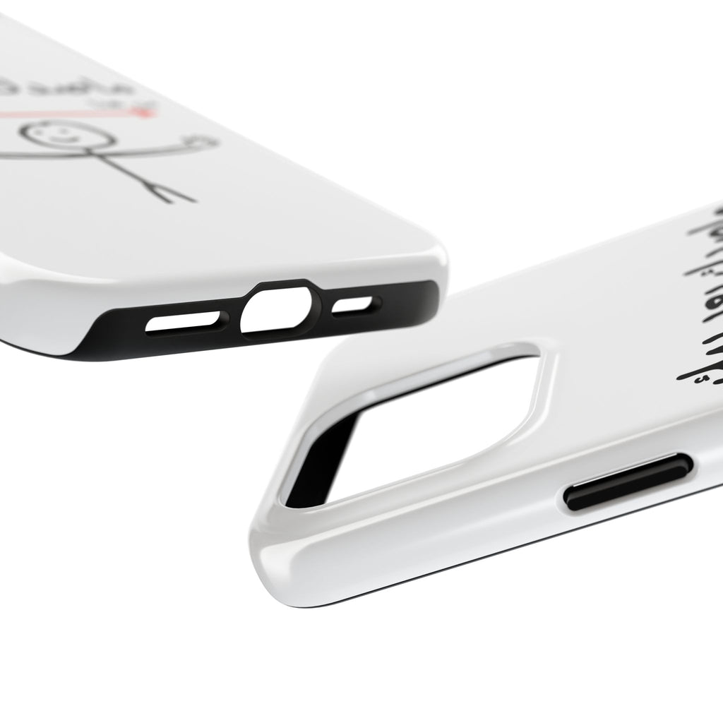 Tough Phone Case — Arabic 'ماصدك بعد بيك' Stick Figure Design