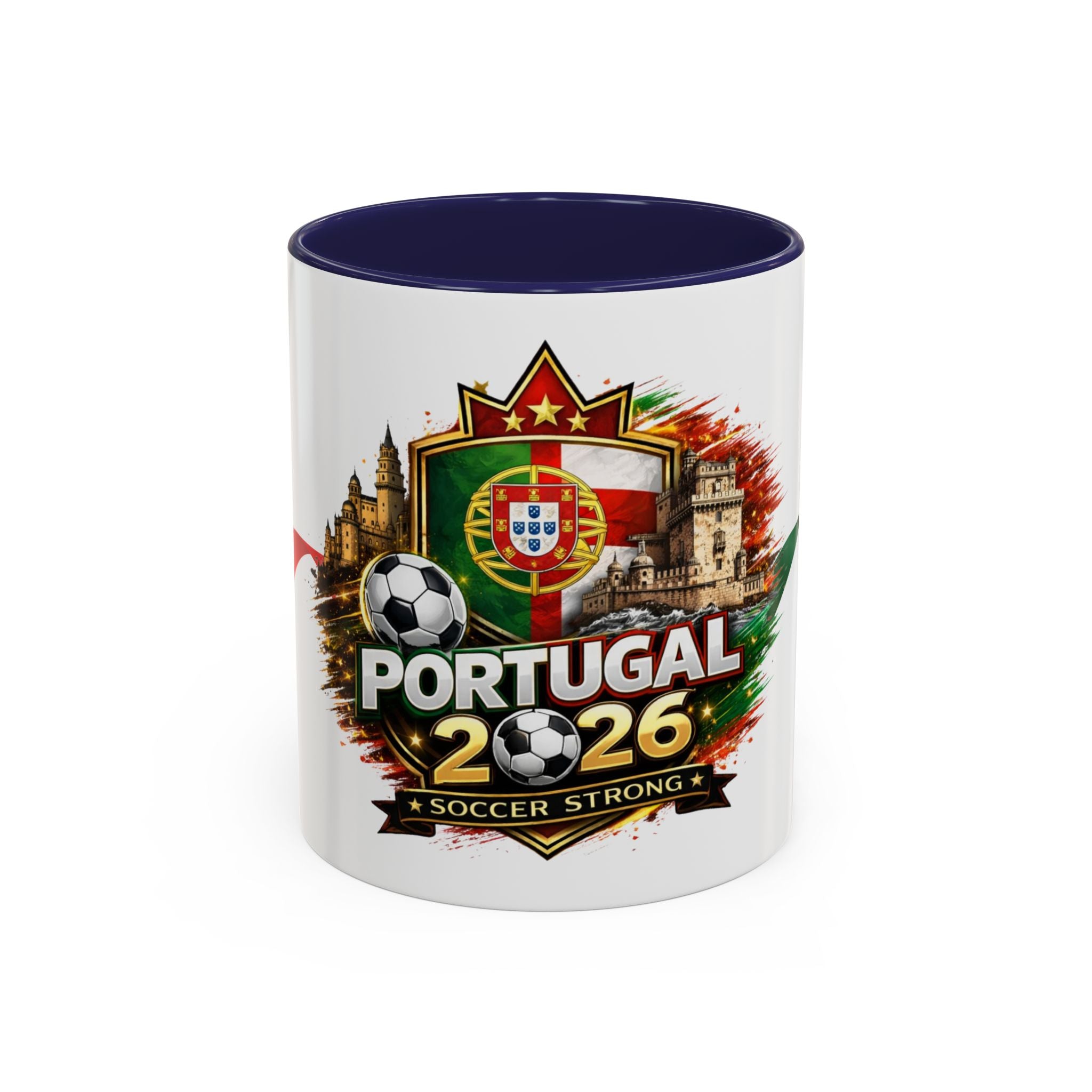 Portugal 2026 Soccer Mug – Portugal Flag & Crest Accent Coffee Cup