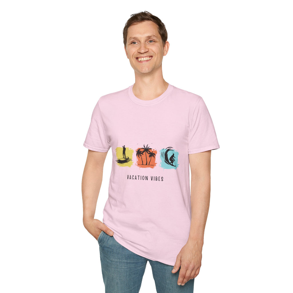 Vacation Vibes T-Shirt — Beach Surf Palm Tree Graphic Tee