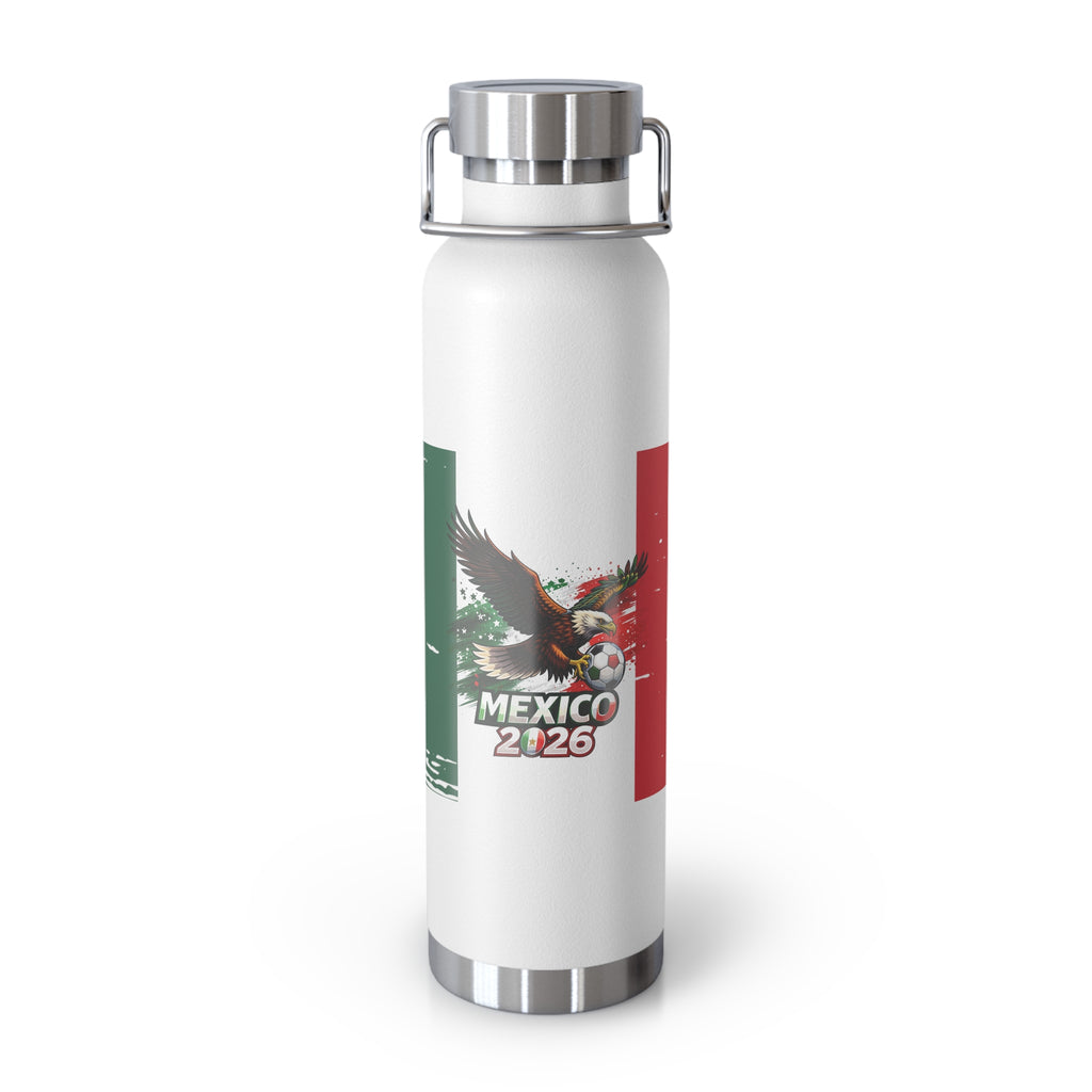 Mexico 2026 Flag Eagle Stainless Steel Water Bottle – 22oz Vacuum Insulated